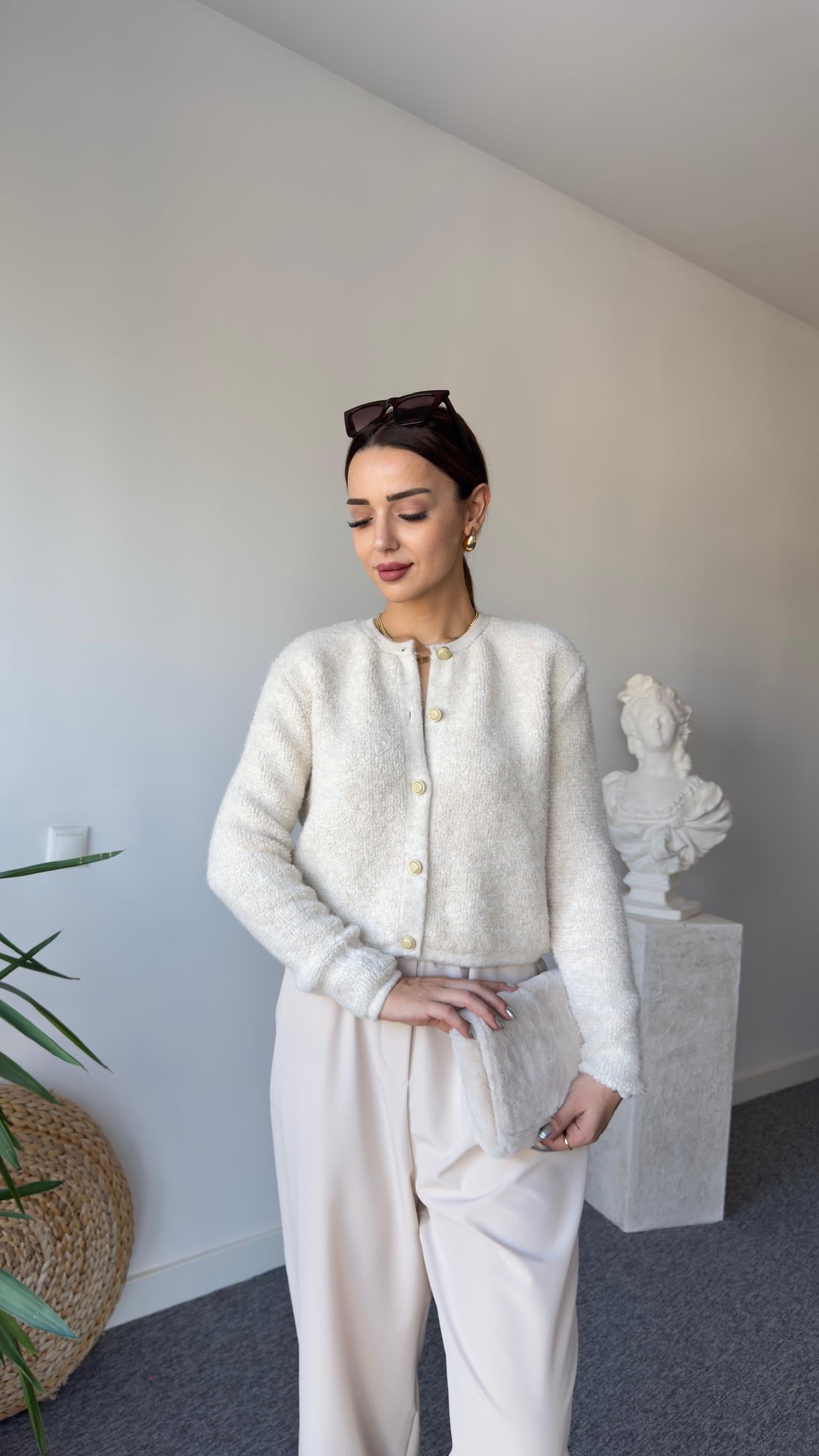 Bej Teddy Hırka