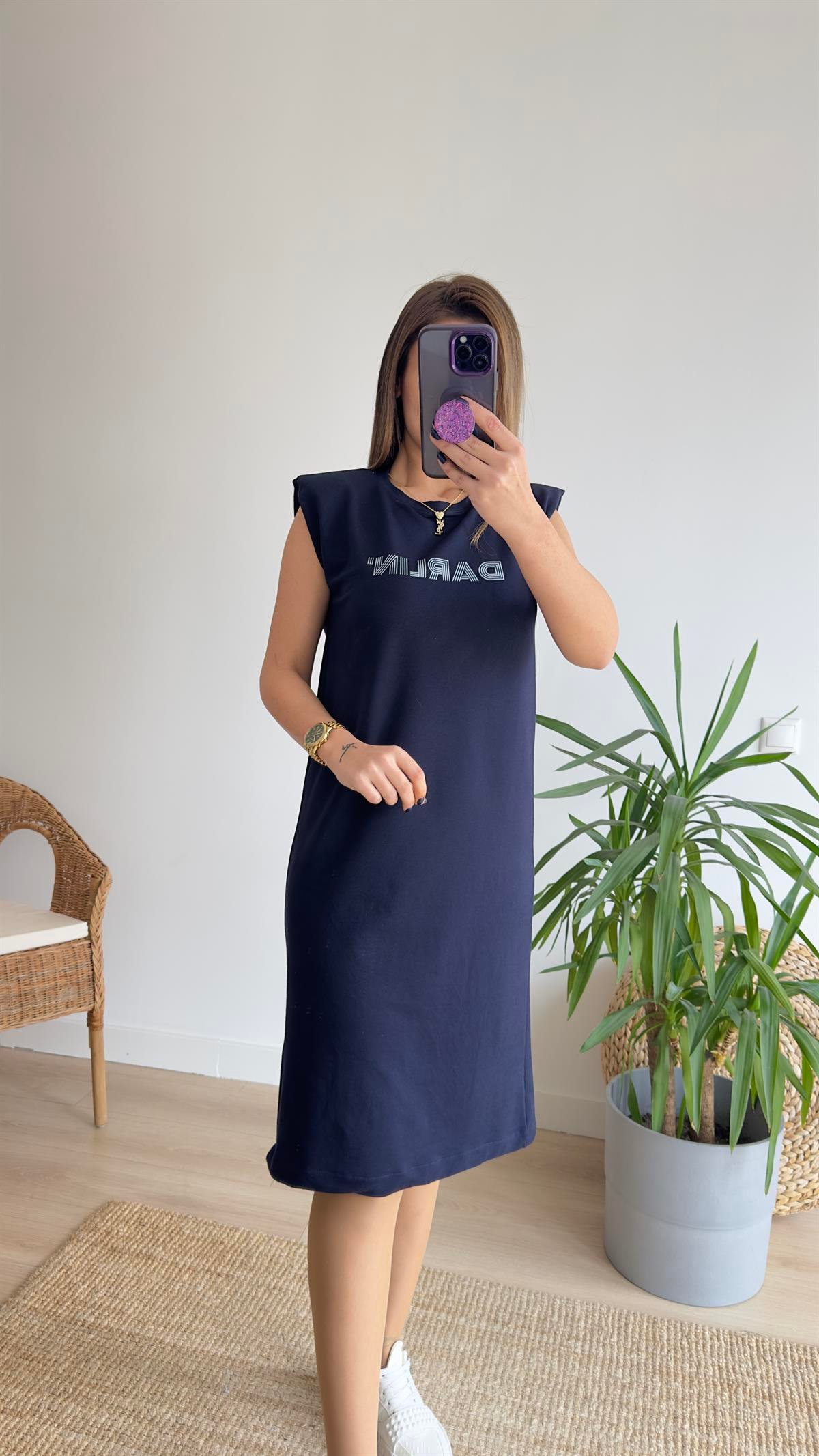 Darlin Vatkalı Basic Elbise 