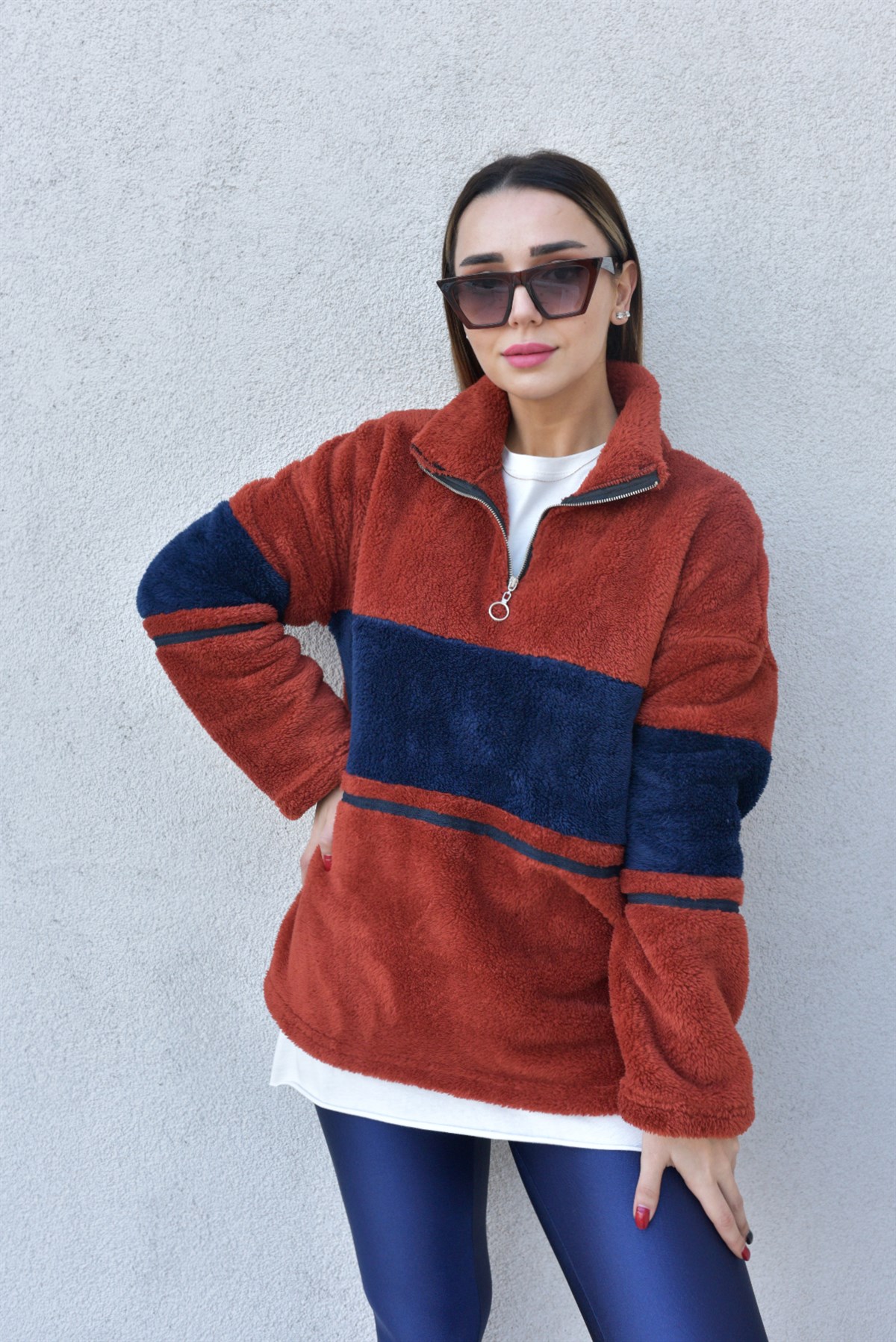 Yarım Fermuar Polar Sweat