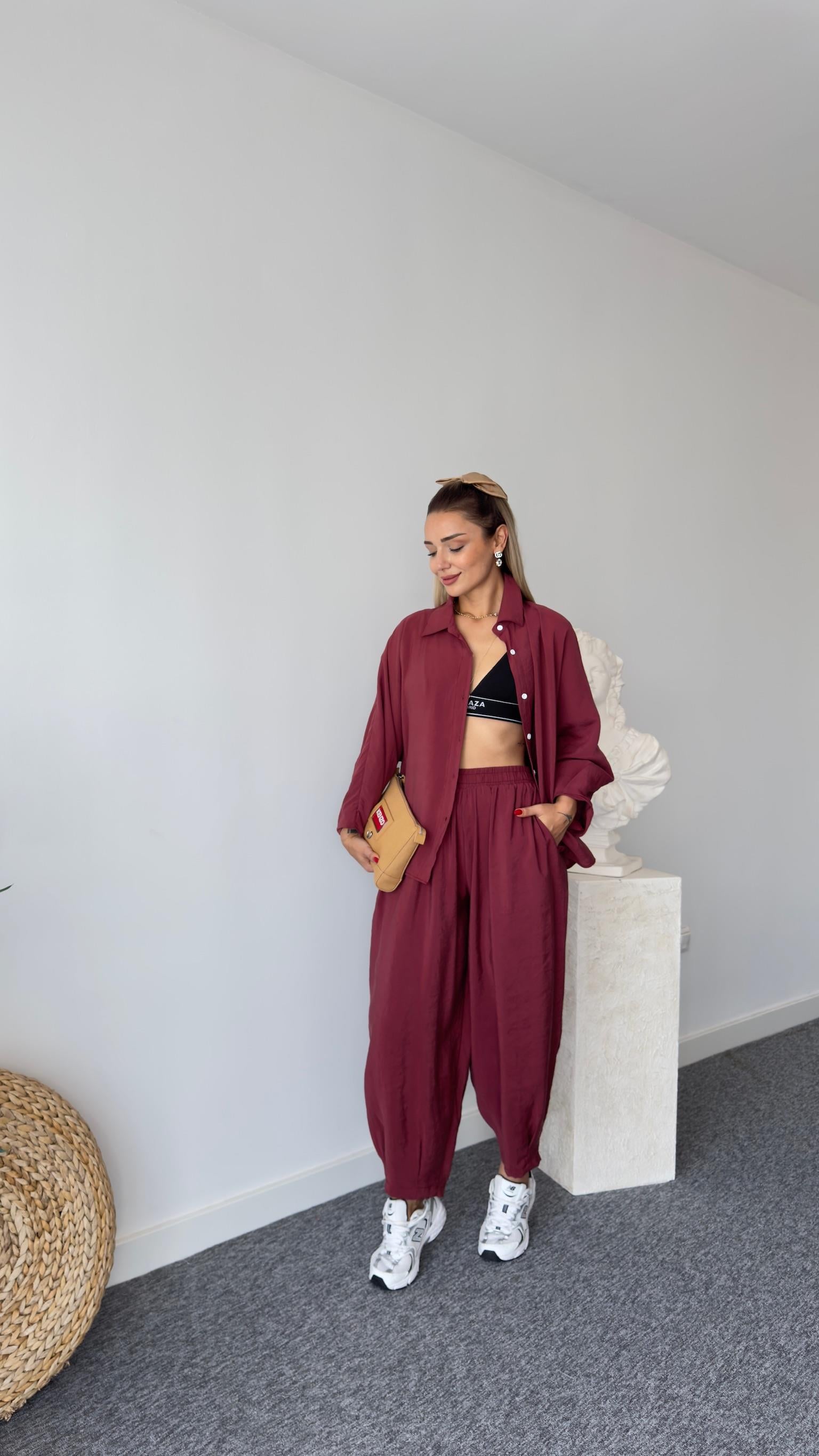 Nina Tensel Bordo İkili Takım