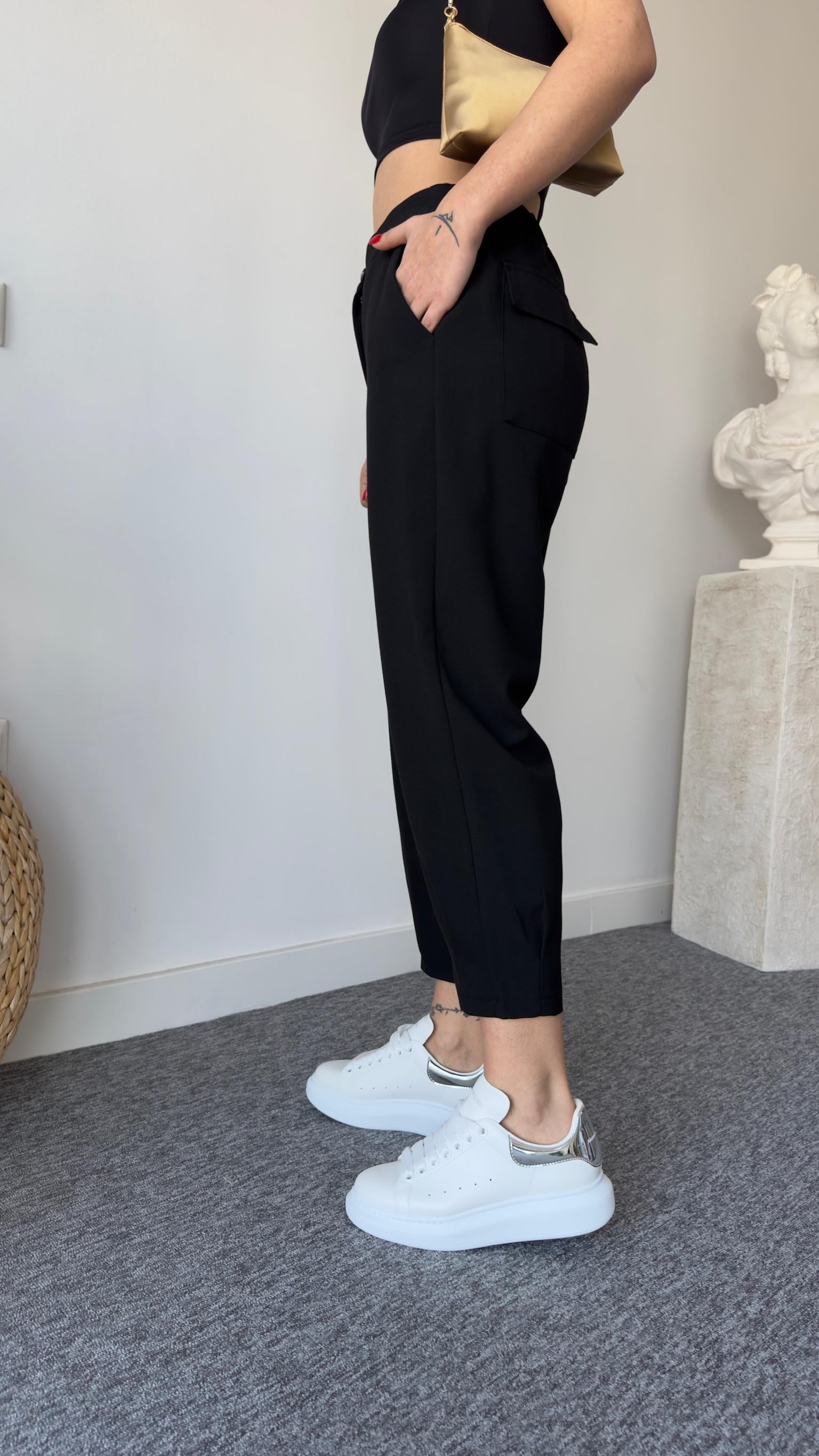 Crey Zra Model Siyah Kumaş Pantolon