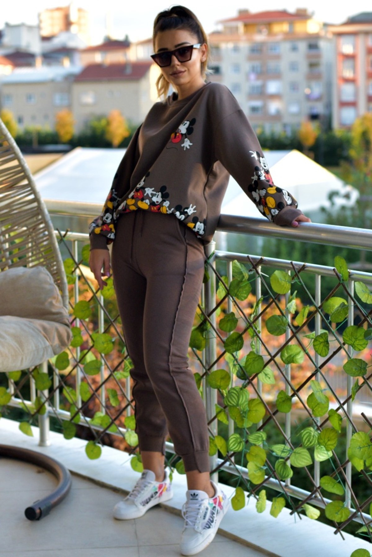 Şardonlu Kahve Eşofman Altı