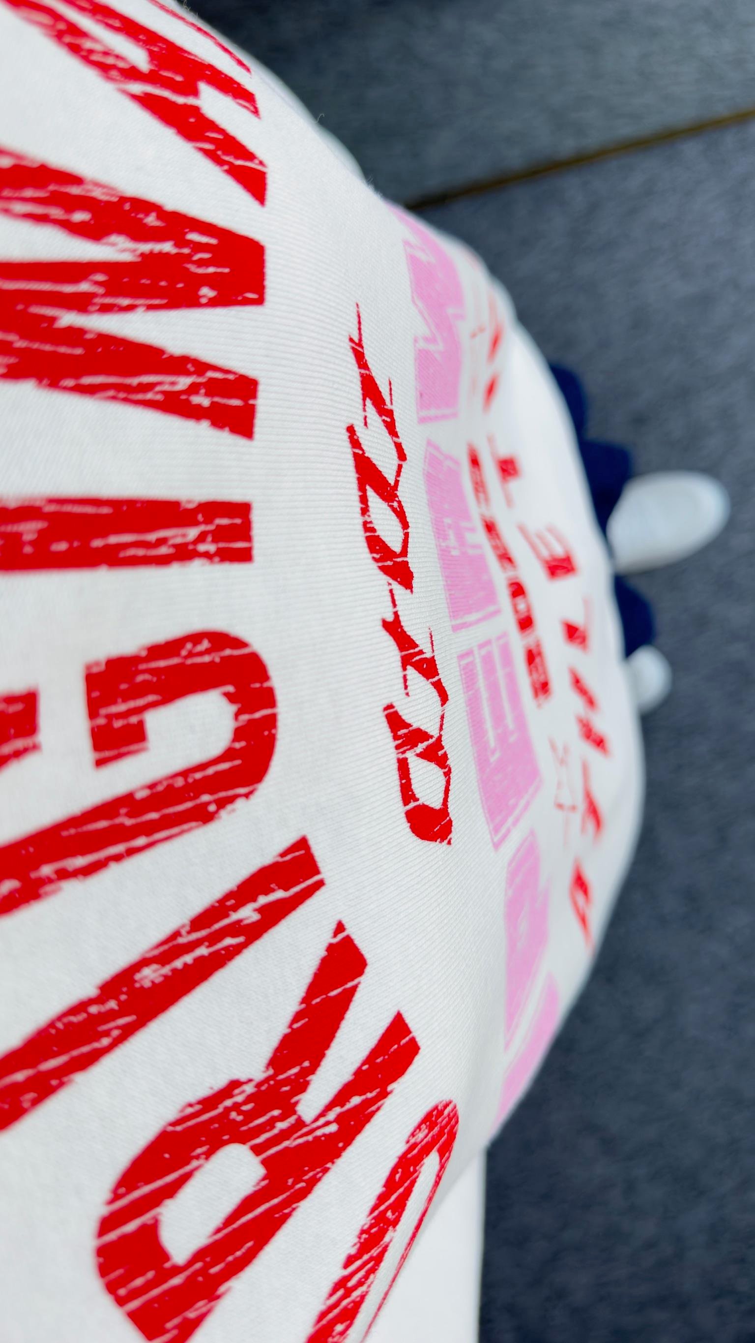 Pembe Superwet Baskı Sweatshirt