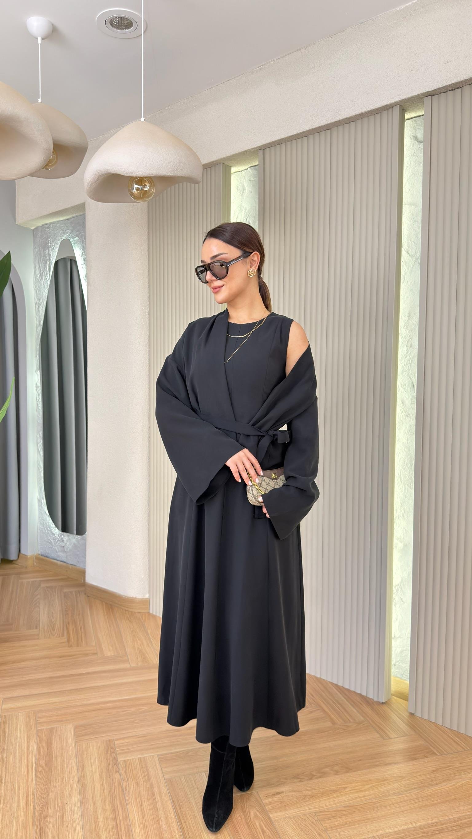 Siyah Lucile Premium Tensel İkili Takım