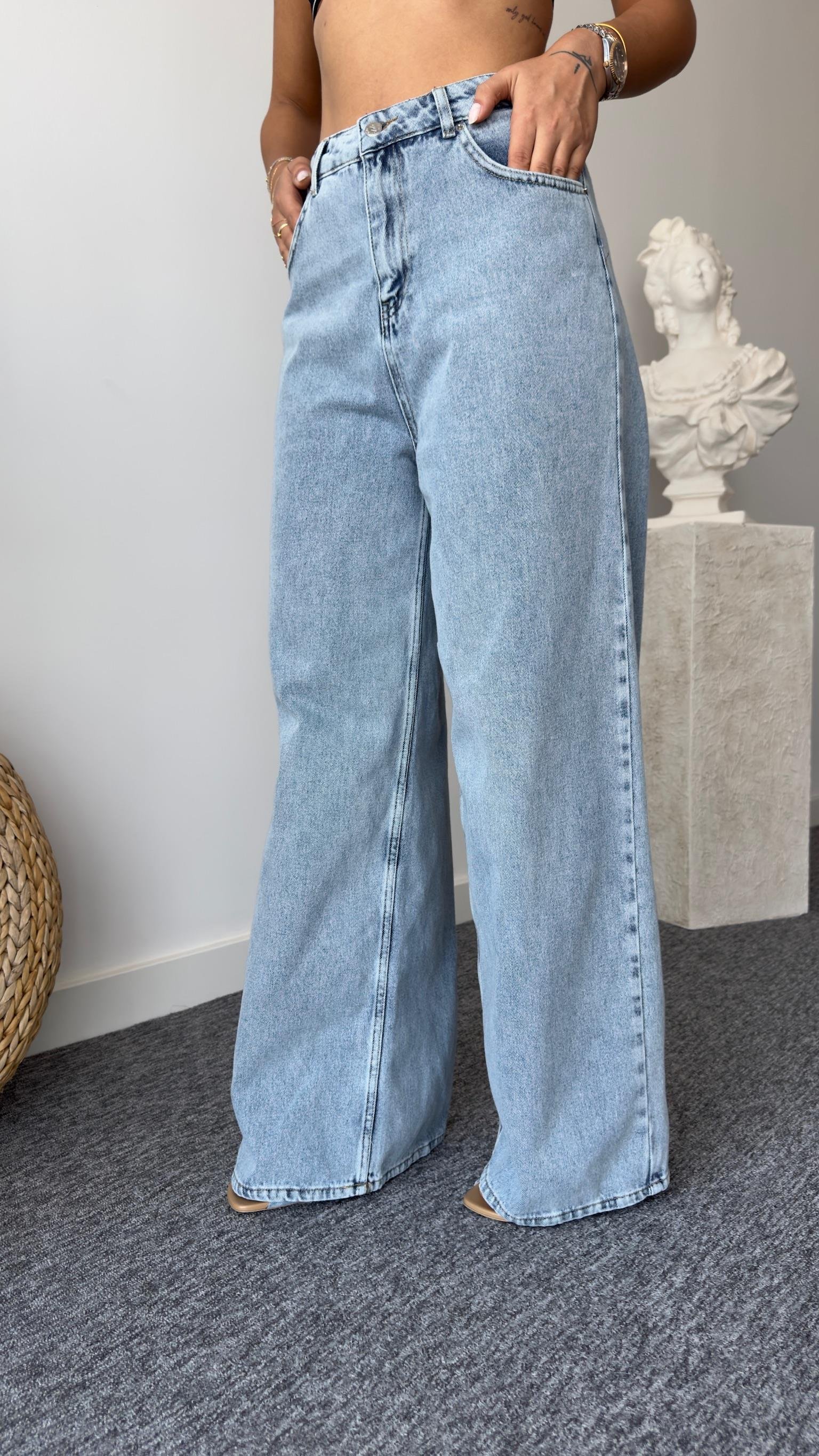 Maggie Bol Paça Mavi Pantolon