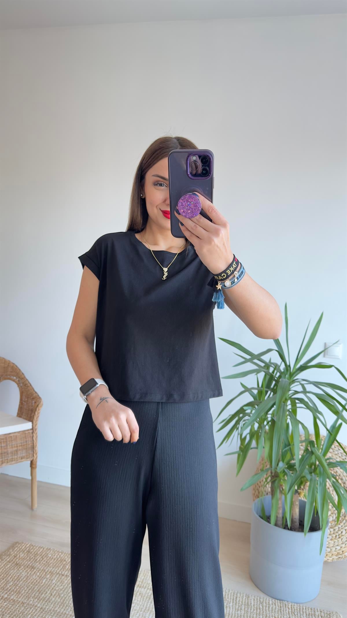 Valens Siyah Basic Tshirt