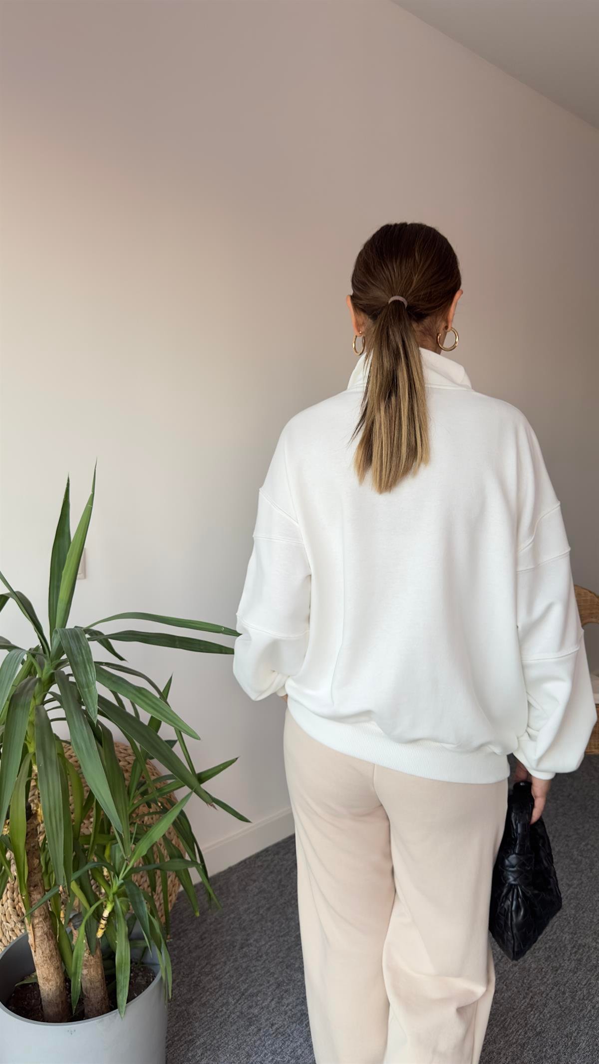 Canyon Yarım Fermuar Baskılı Sweatshirt