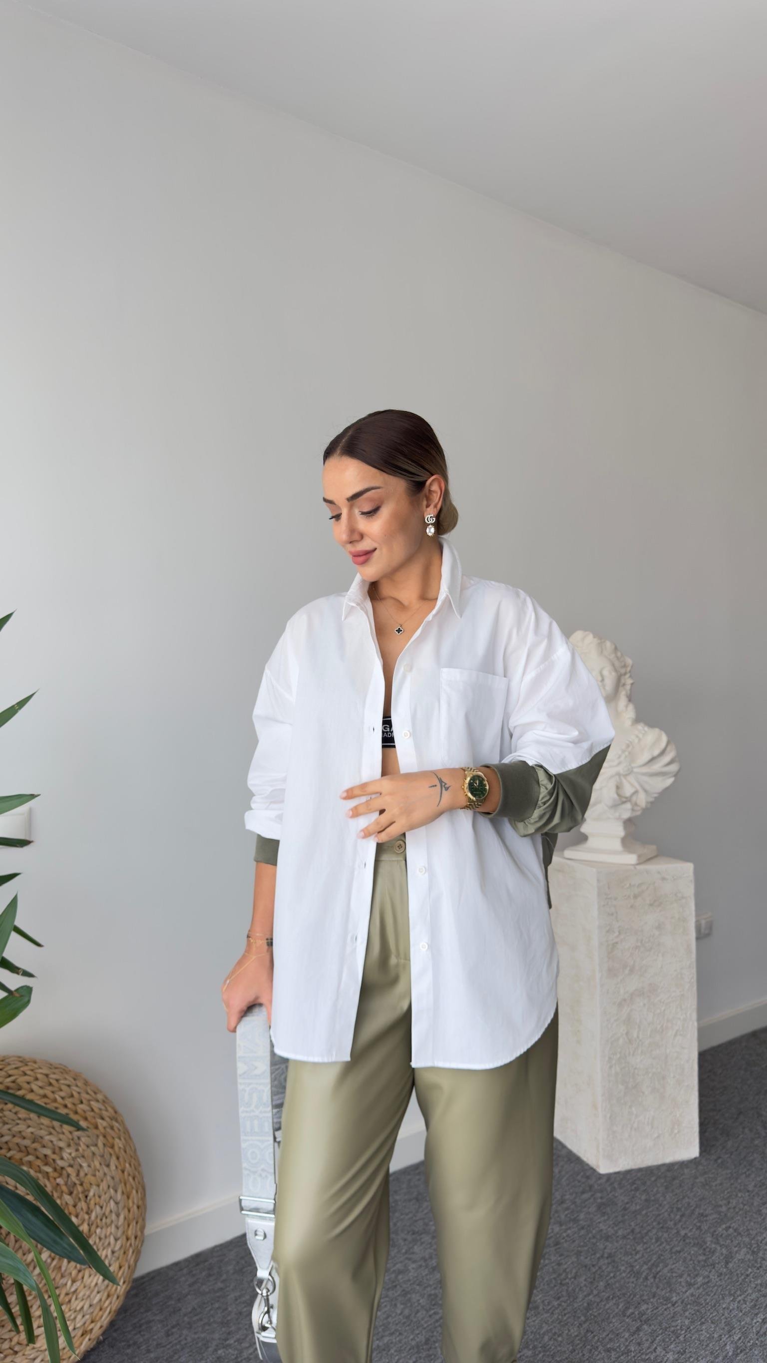 Tws Model Sırt Haki Paraşütlü Gömlek