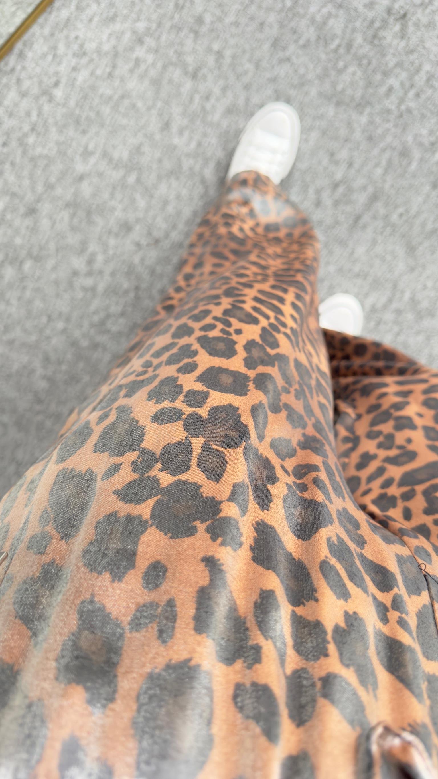 Leopar Baskı Pantolon Ceket Takım