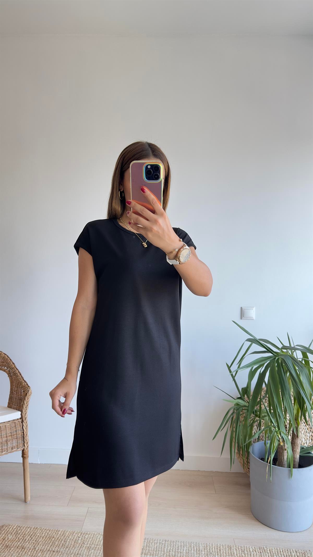 Siyah Massi Modal Basic Elbise 