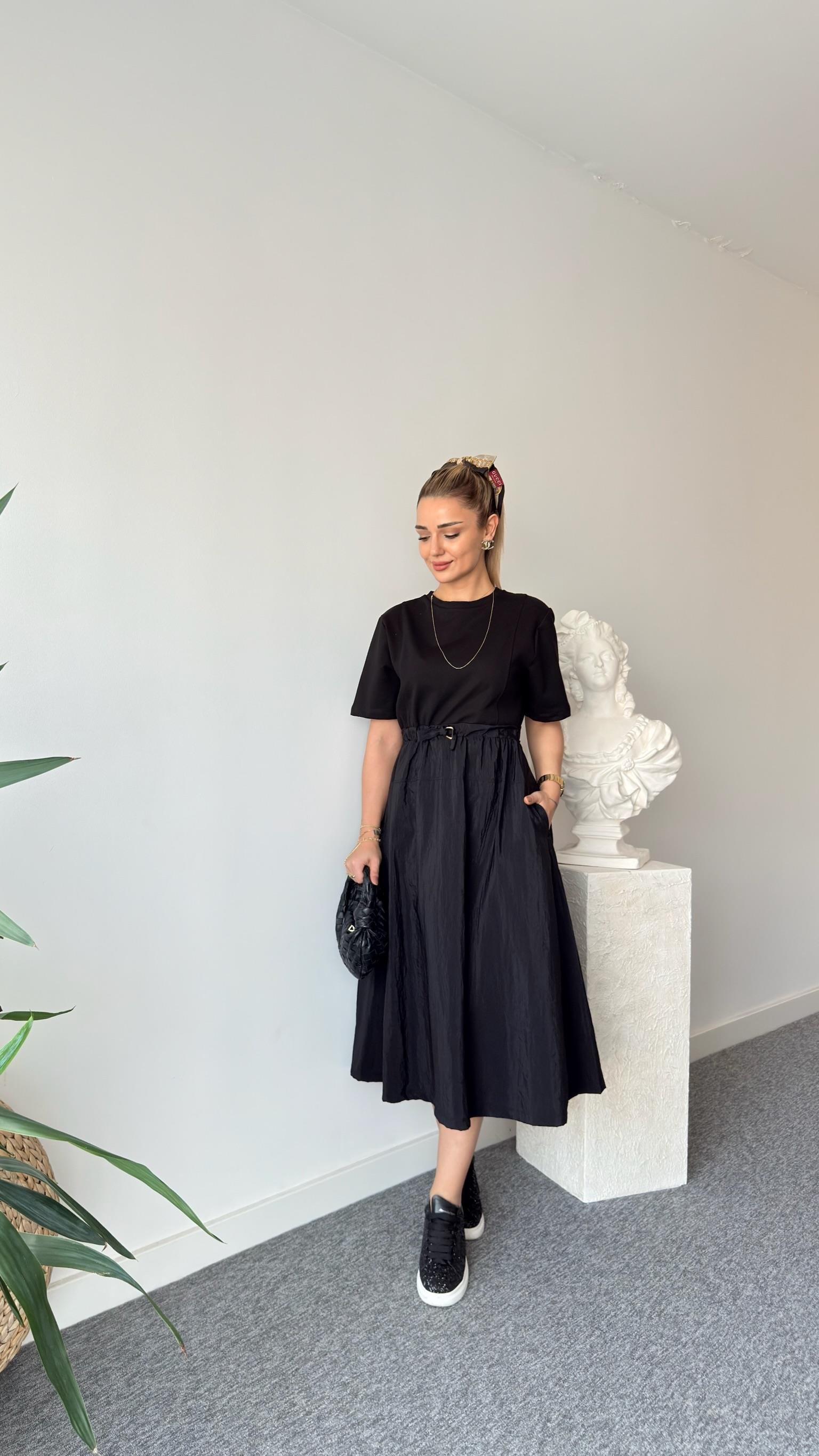 Entra Orj Model Siyah Elbise 
