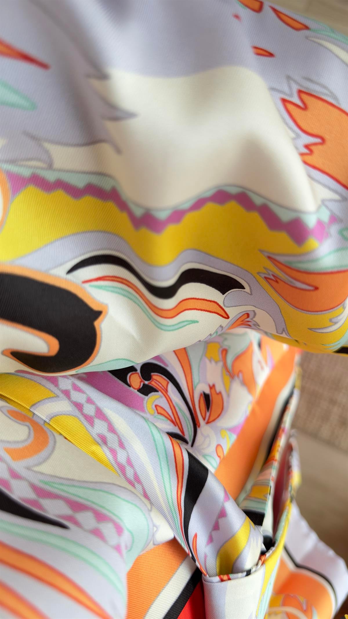 Muyika Renkli Saten Kimono Ceket