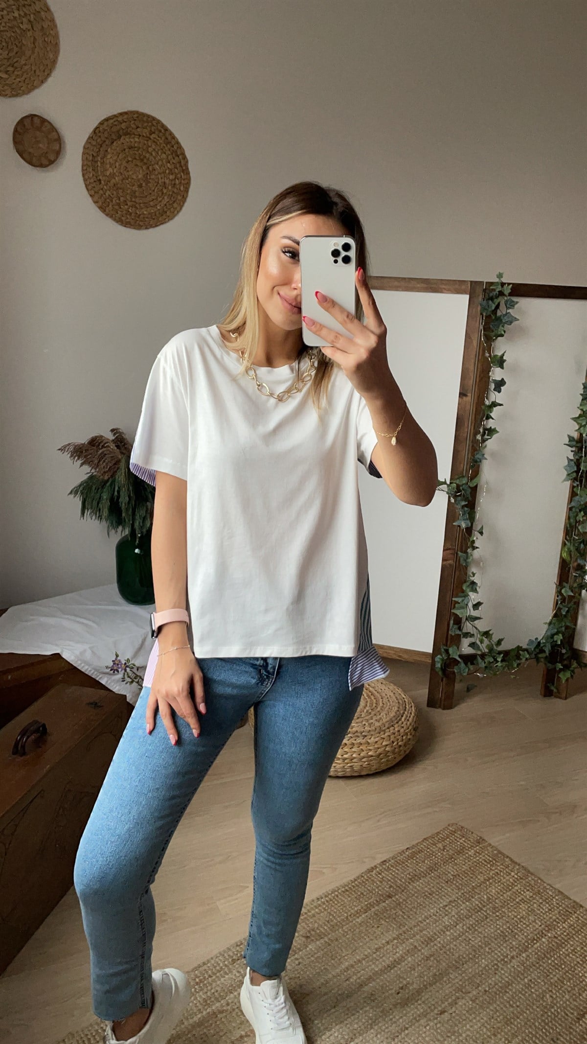 İpekyol Model Poplin Detaylı Tshirt