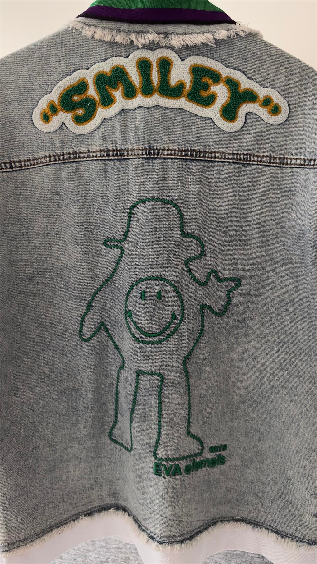 Yaka Ribanalı Denim Ceket