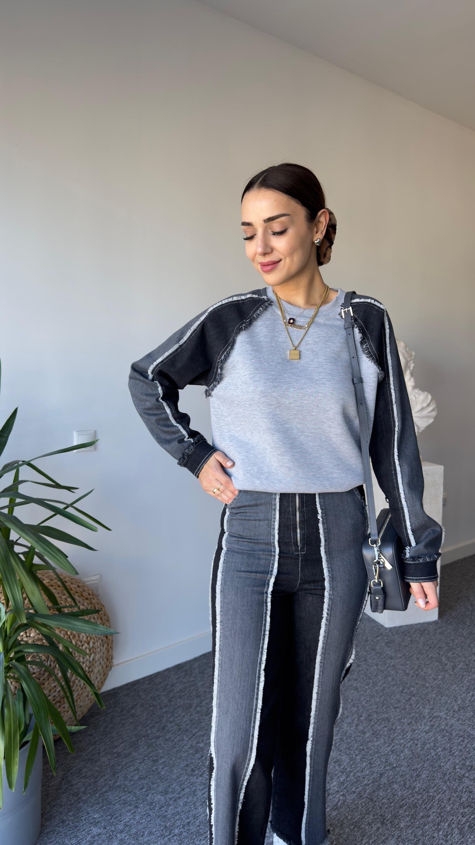 Monde Kot Garnili Gri Sweat Takım