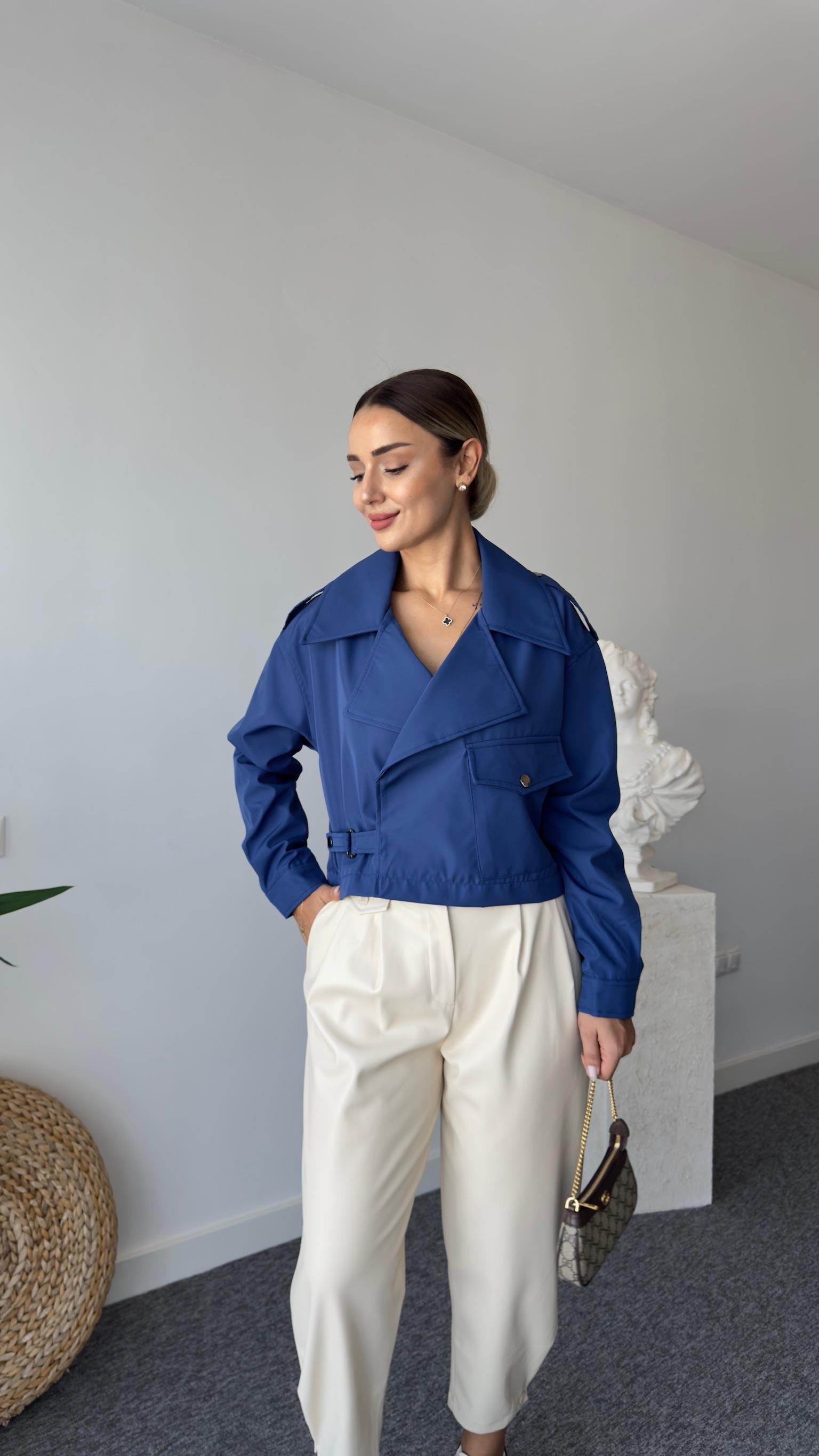 Orj Marka Astarlı Mavi Zra Trenç