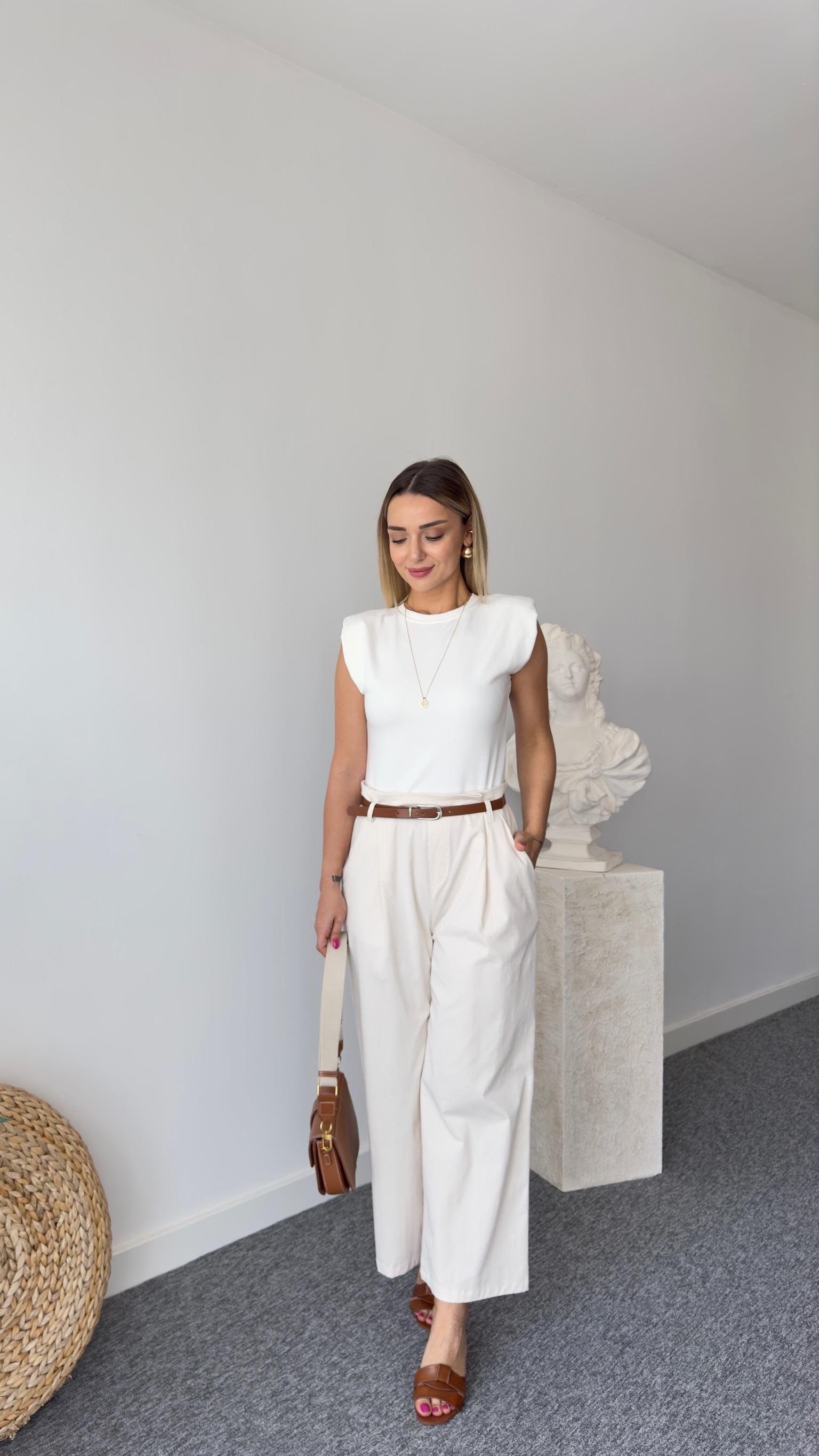 Zra Model Kontrast Geçişli Kemerli Tulum
