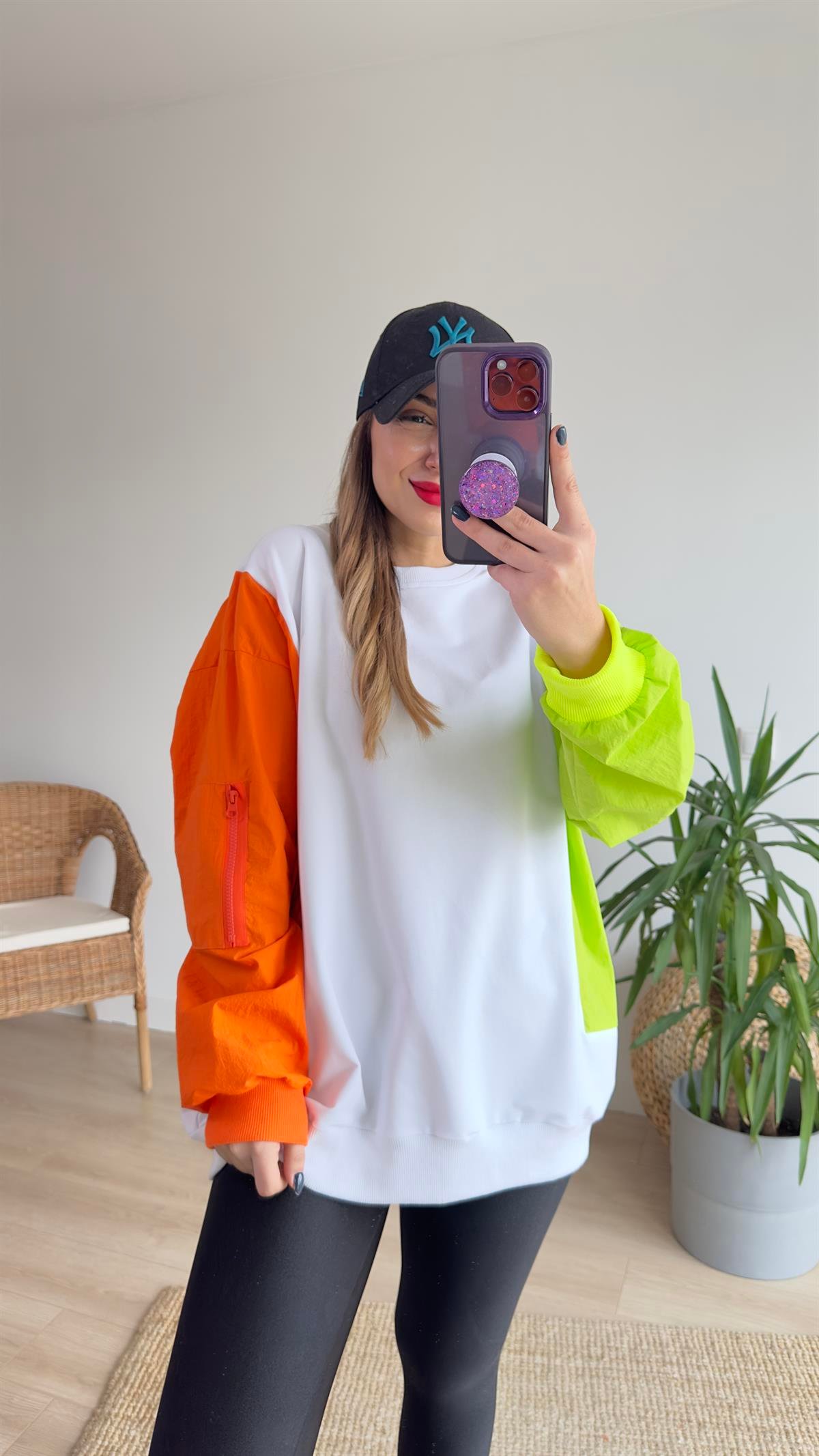 Marka Model Yeşil Paraşüt Garni Sweat
