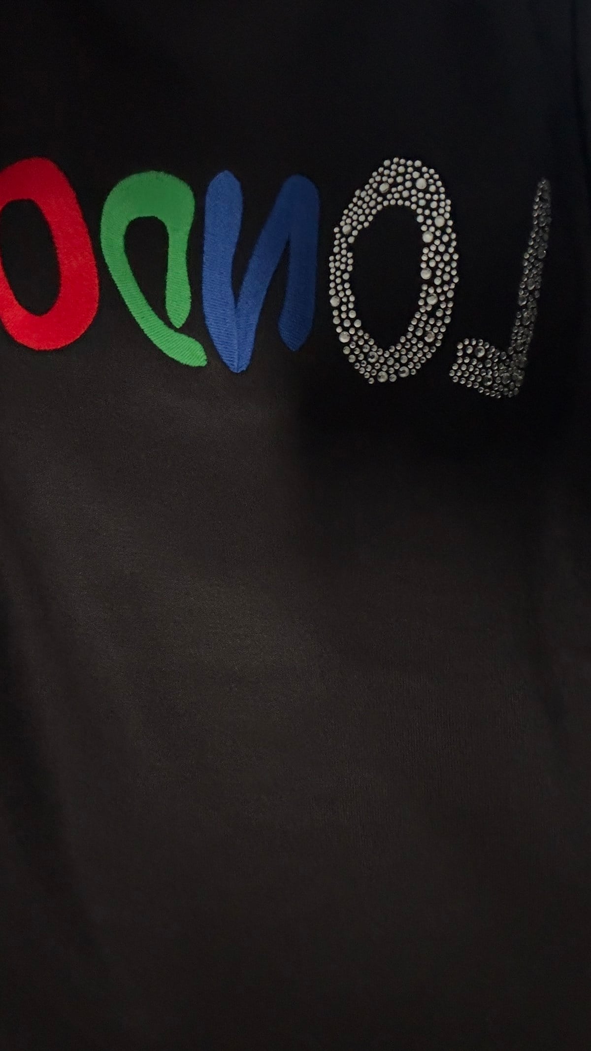 London Baskı Siyah Sweat