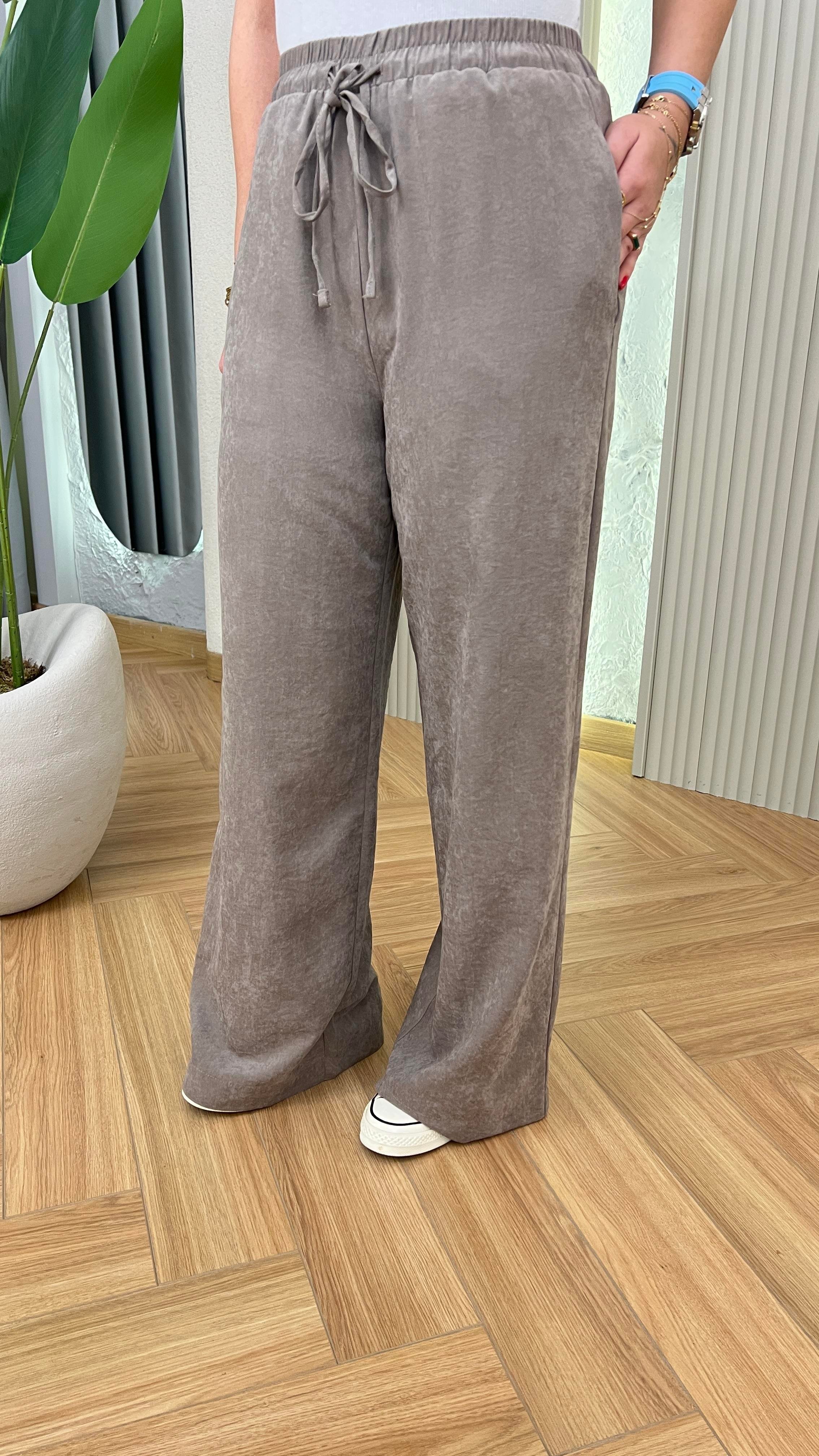 Vizon Mois Dokulu Bol Paça Pantolon