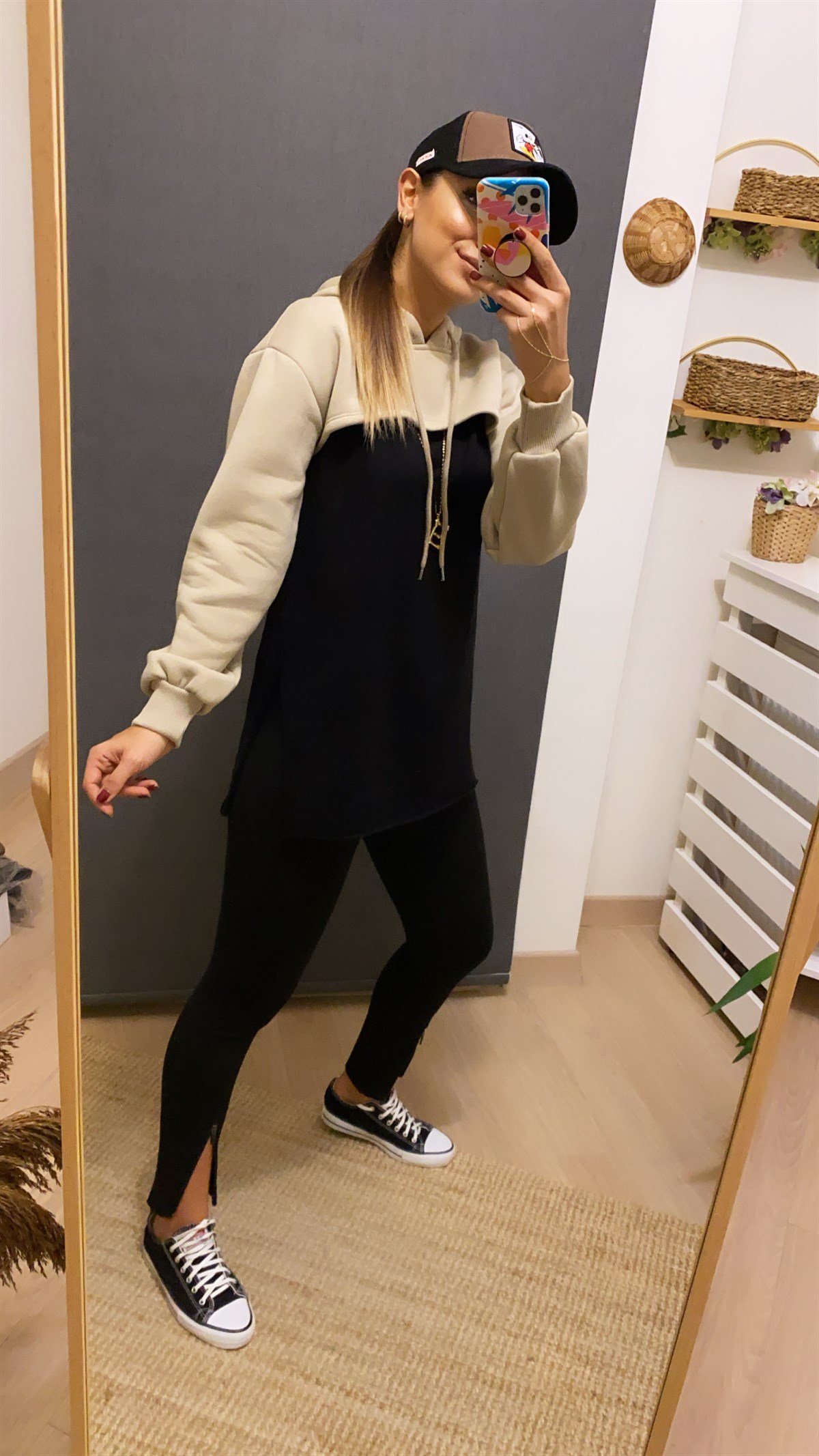 Crop Top Taş Sweatshirt