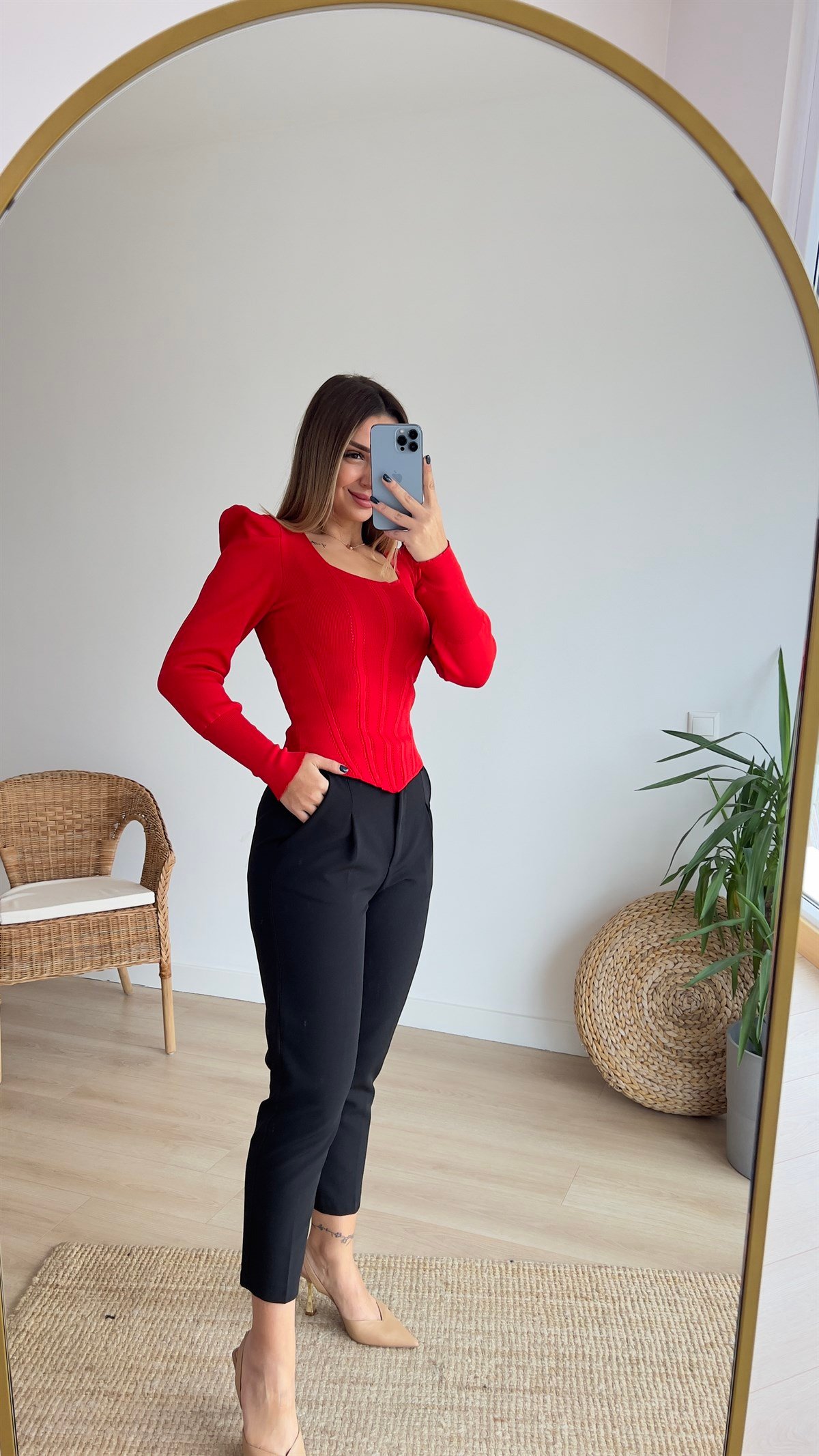 Şeritli KırmızıTriko