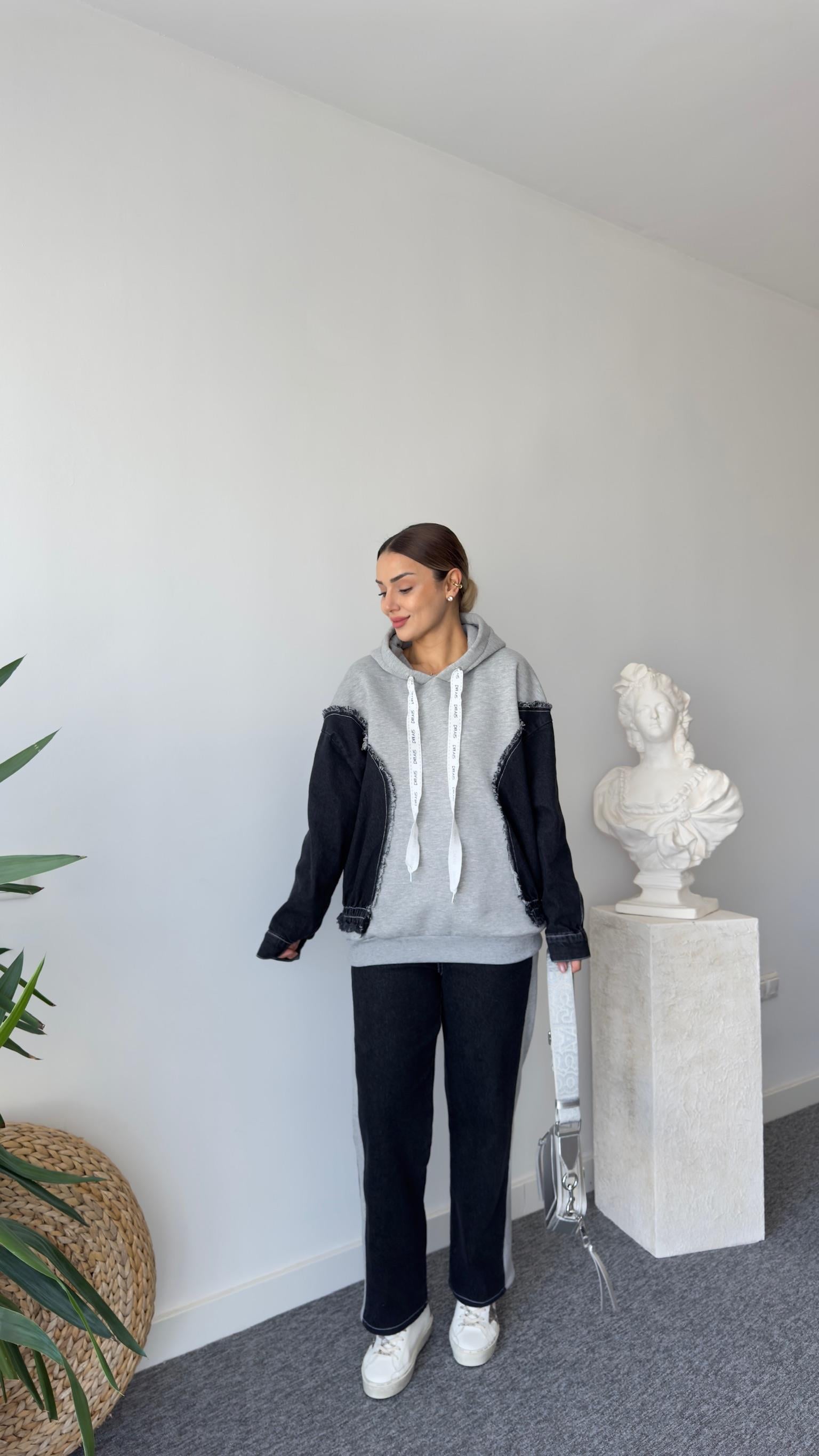 Hector Kot Garnili Kapüşonlu Sweatshirt