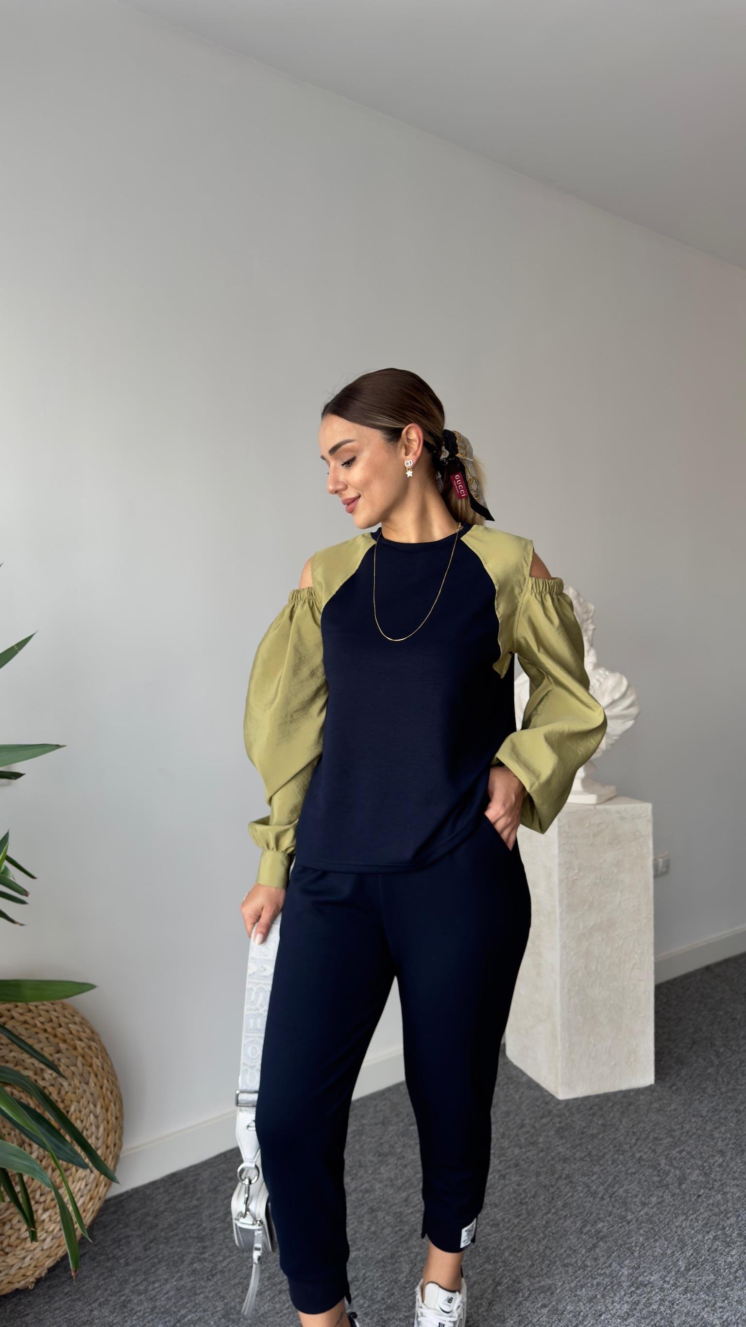 Flexi Omuz Pencereli Laci Modal Sweat