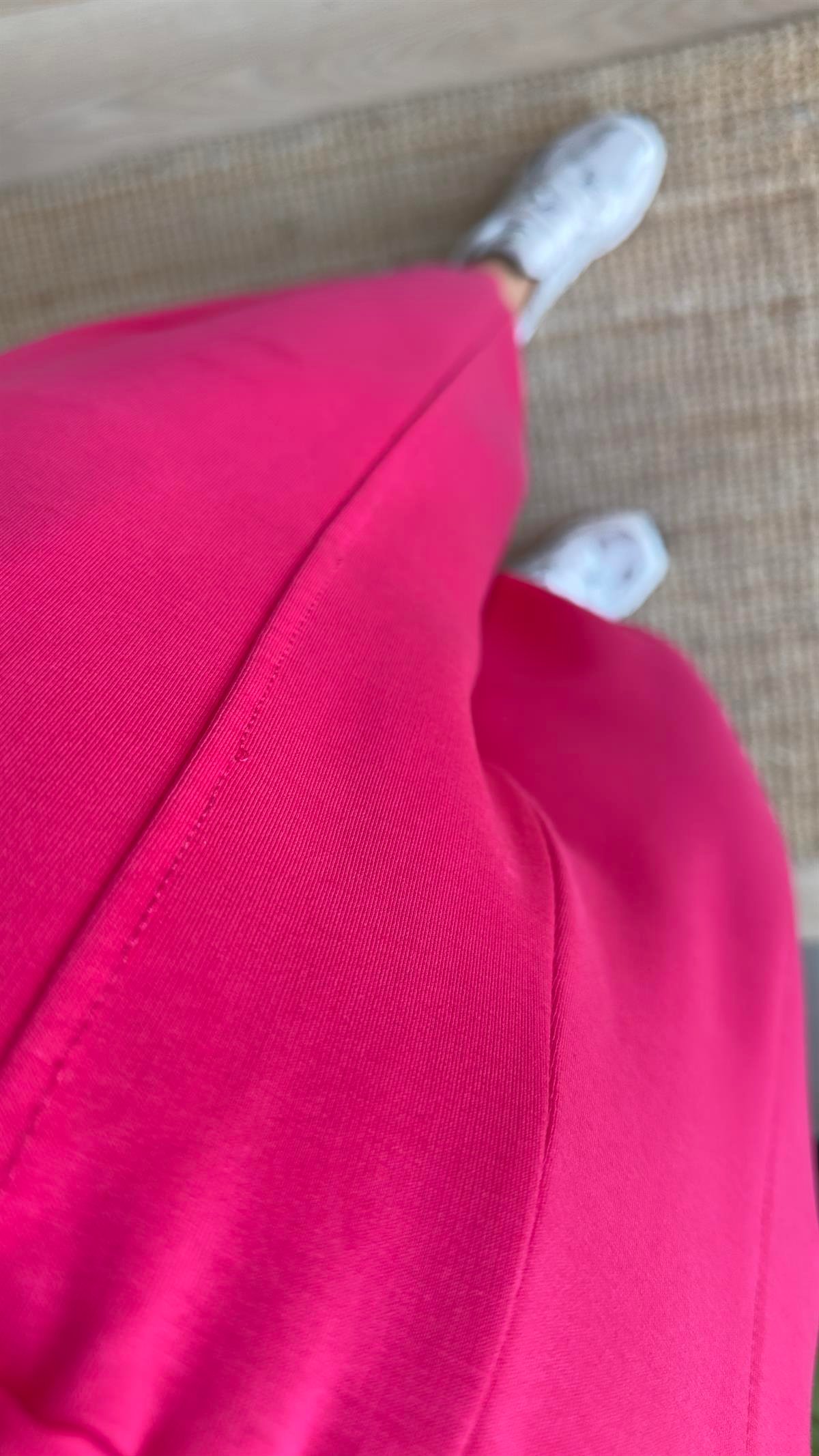 Şeritli Balon Model Pembe Eşofman Altı
