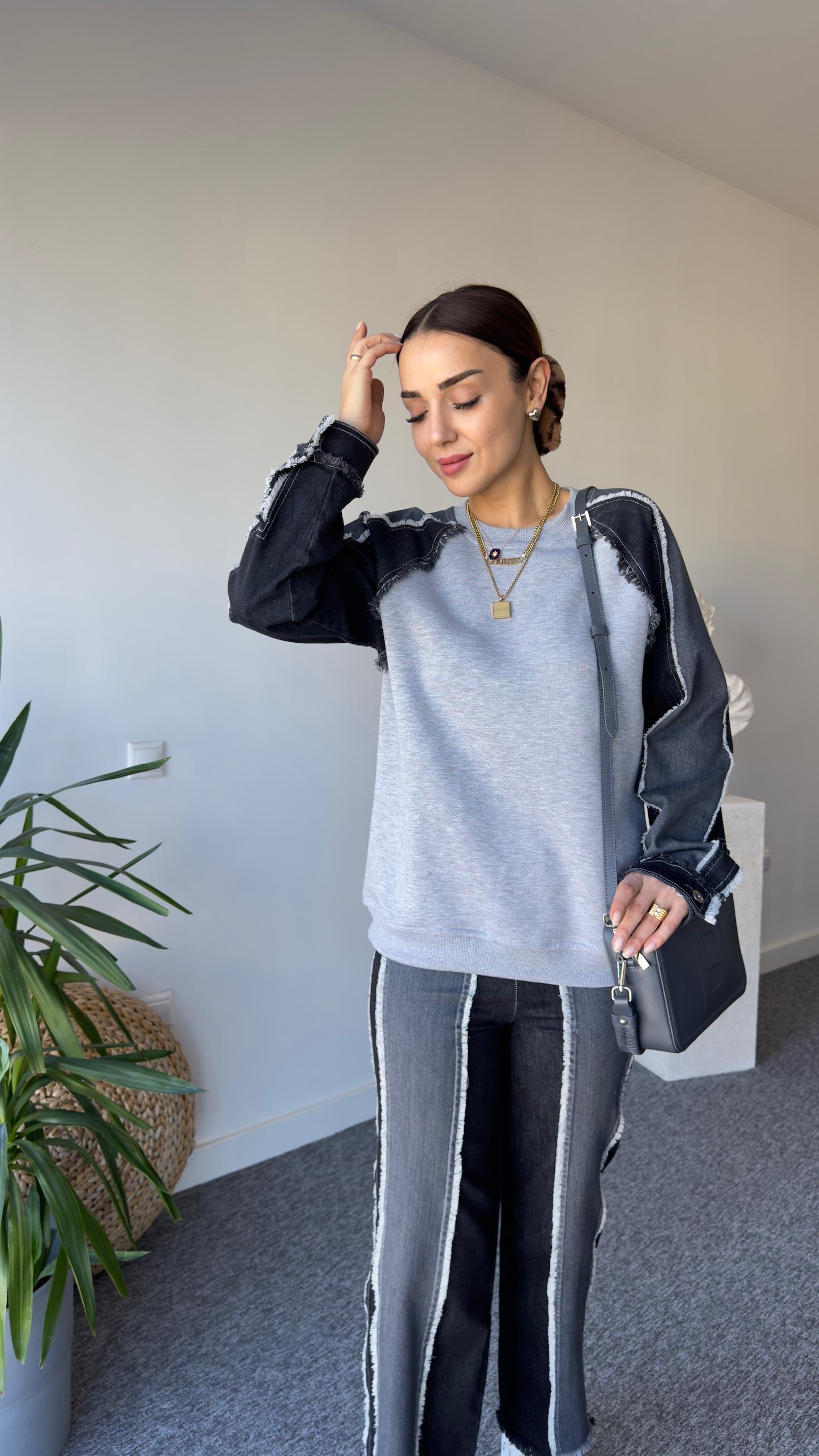 Monde Kot Garnili Gri Sweat Takım