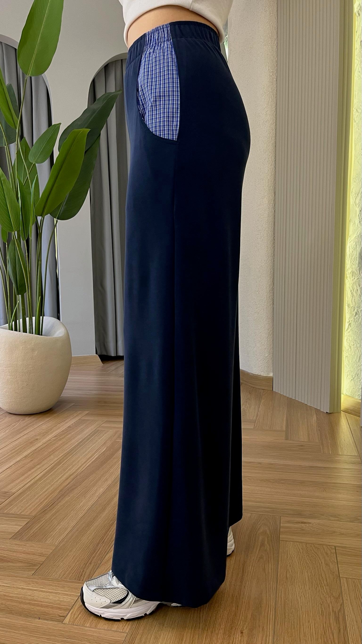 Lacivert Slage Premium Gömlek Pantolon Takım