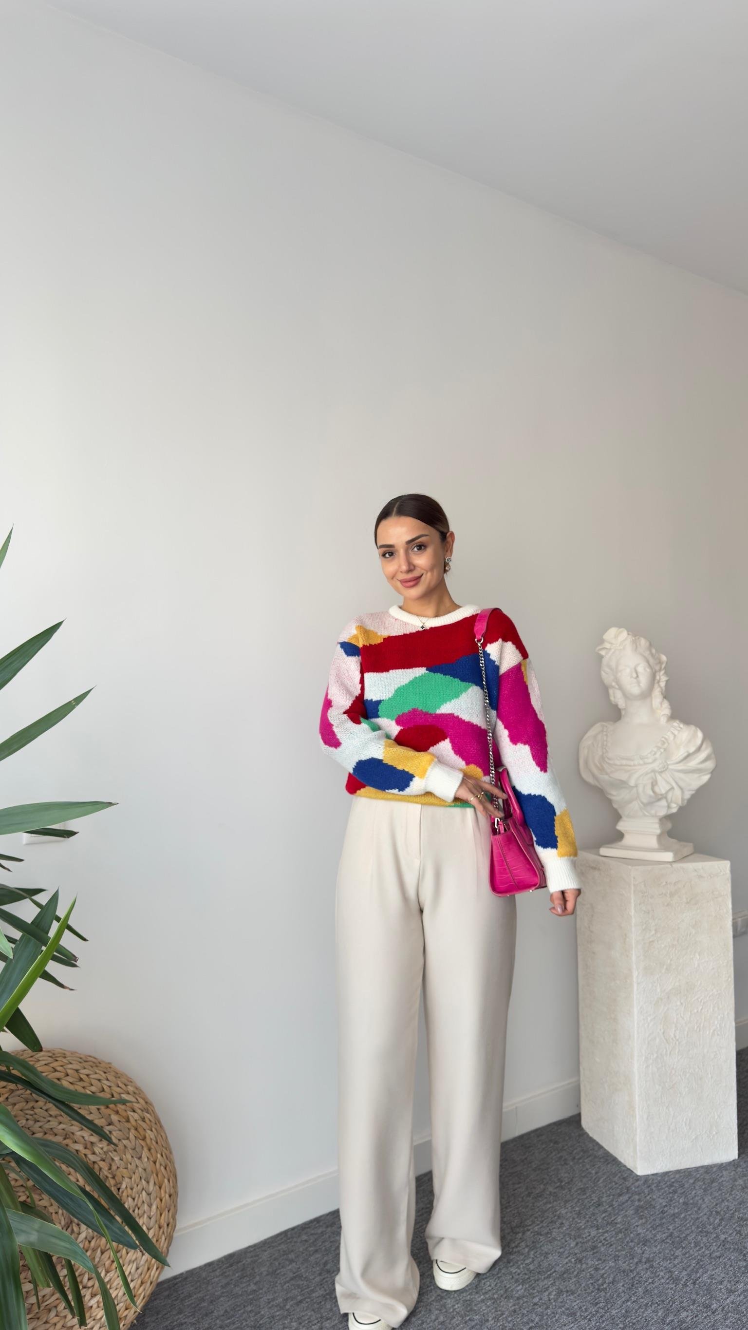 Derix Çok Renkli Kazak