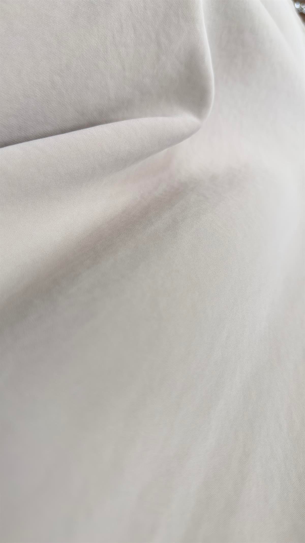 Rina Sırtı Pileli Bej Elbise