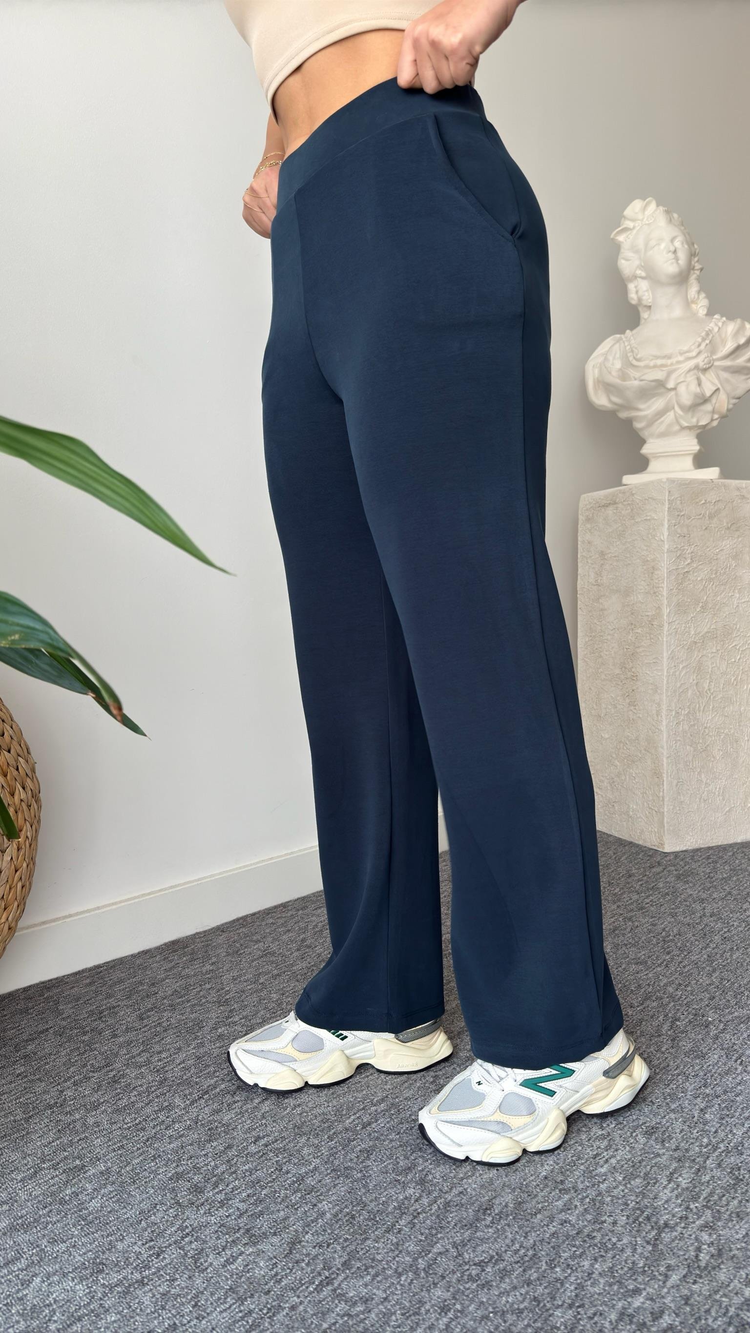 Lacivert Lavri Çıtçıtlı Modal Takım