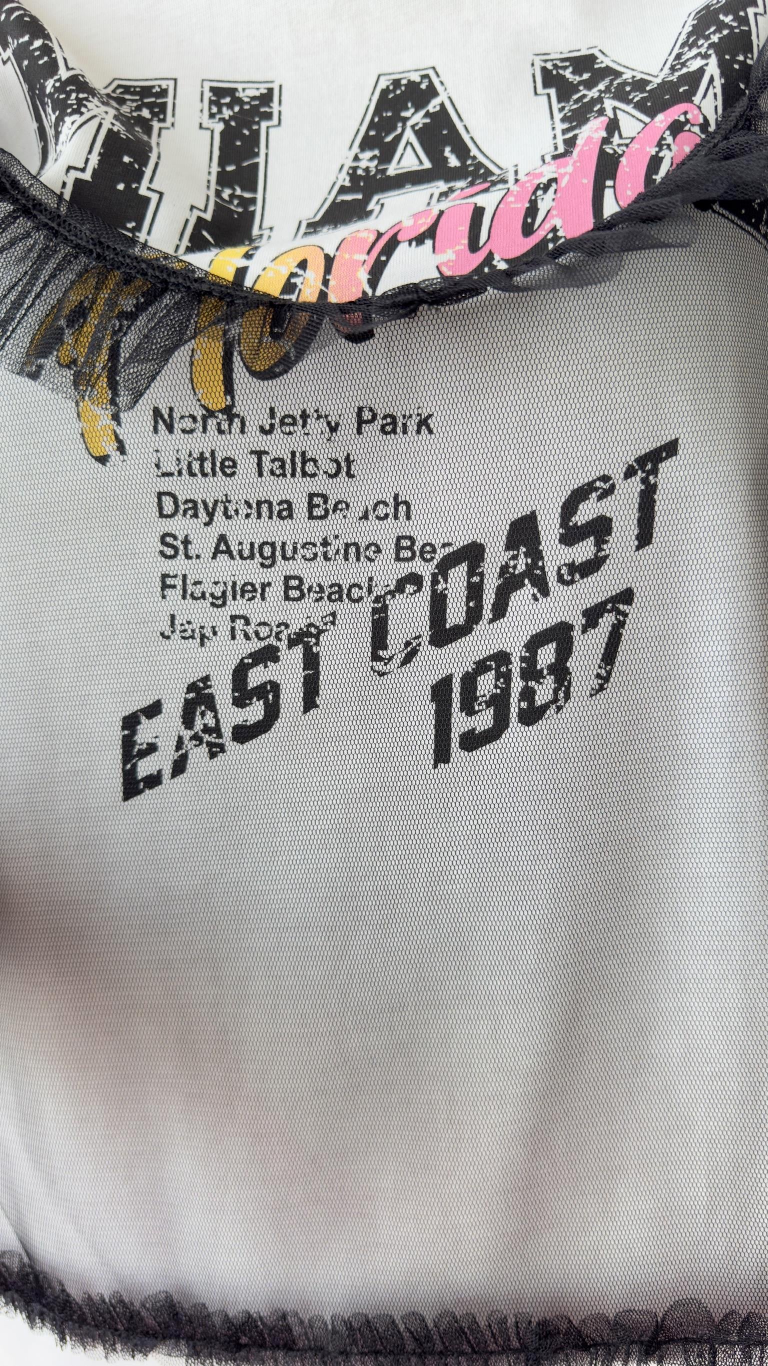 Tül Detaylı Baskılı Tshirt
