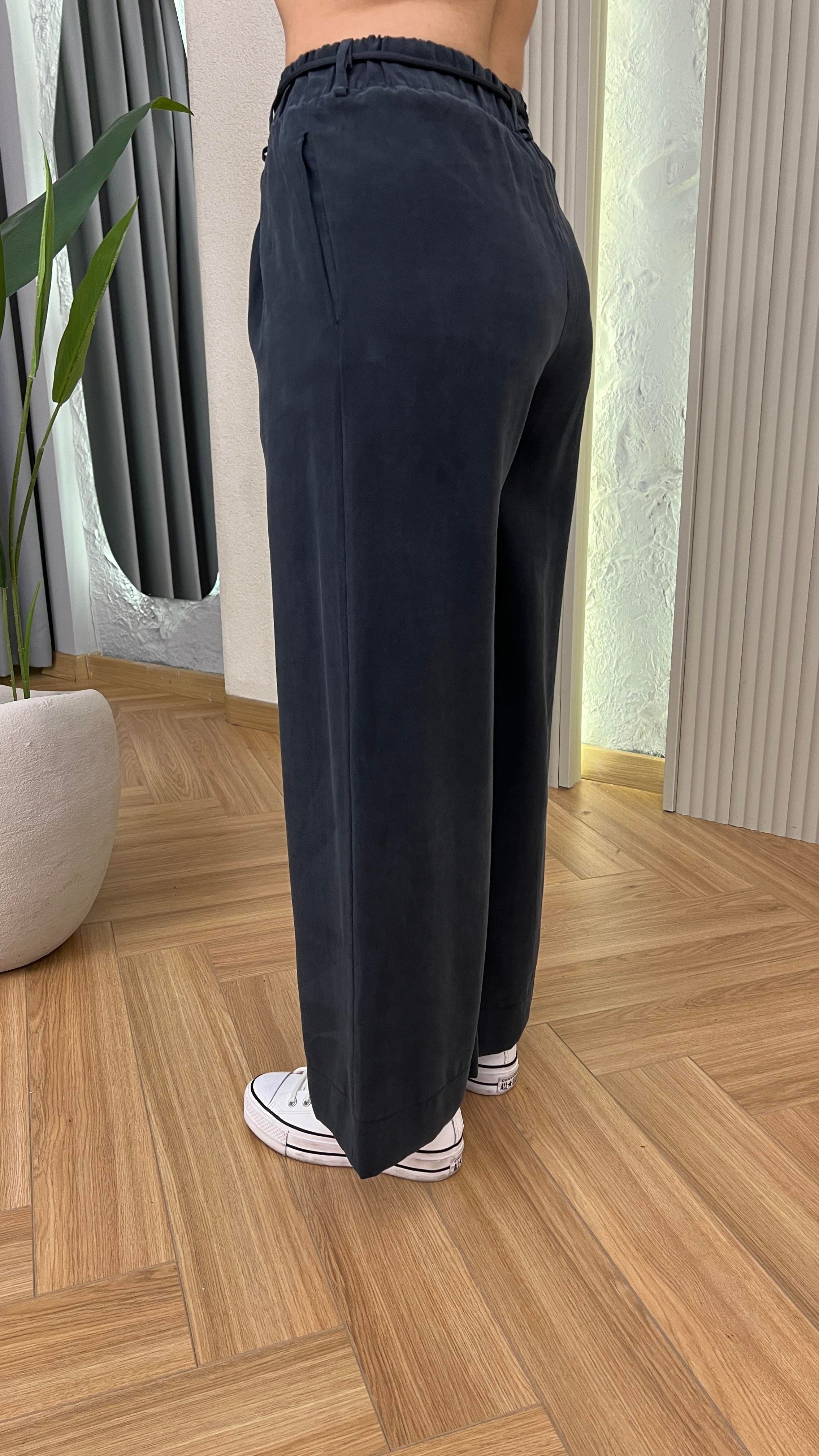 Lilya Bol Paça Bel Lastikli Tensel Pantolon