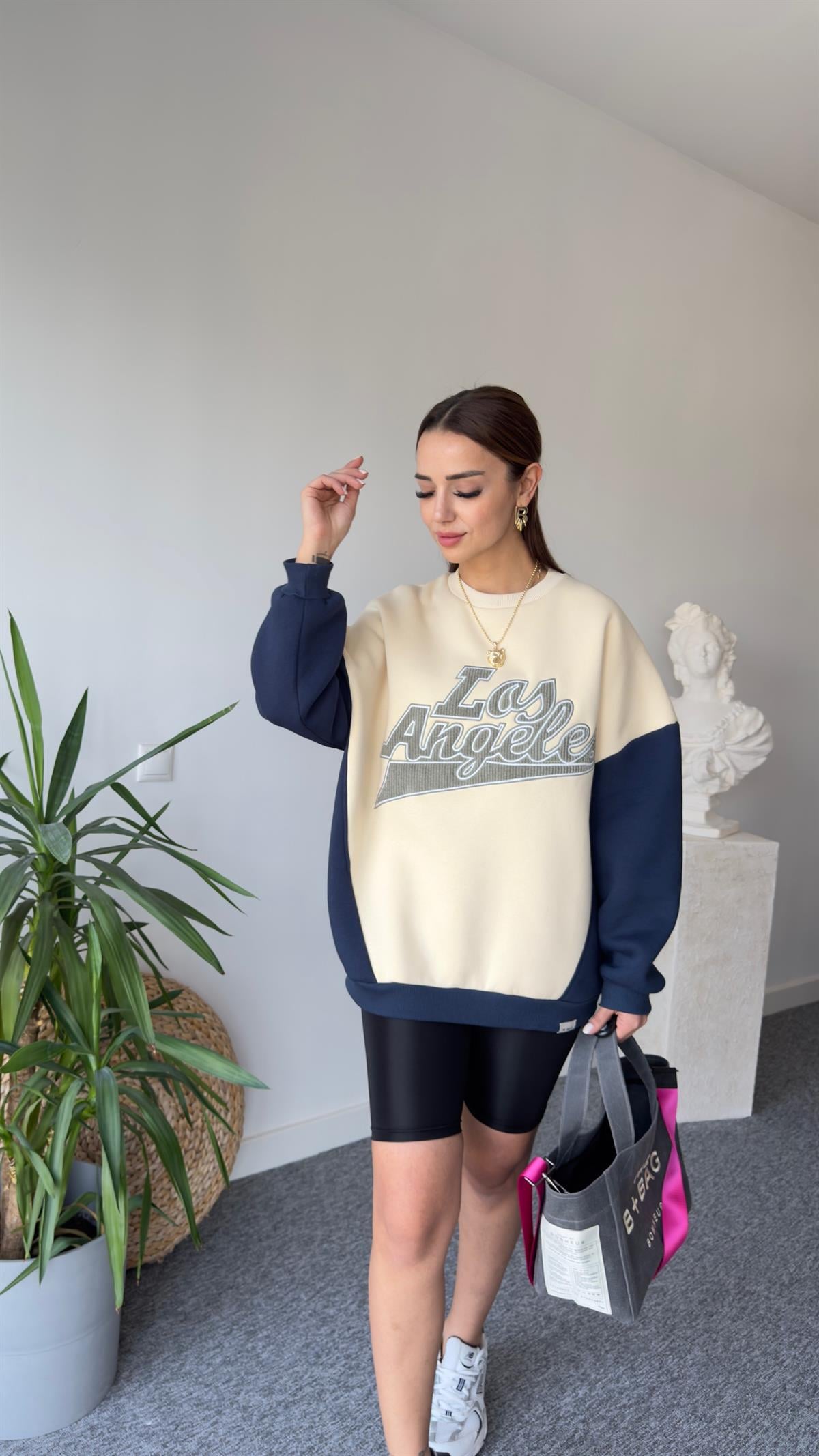 Los Angeles Baskı Sweatshirt