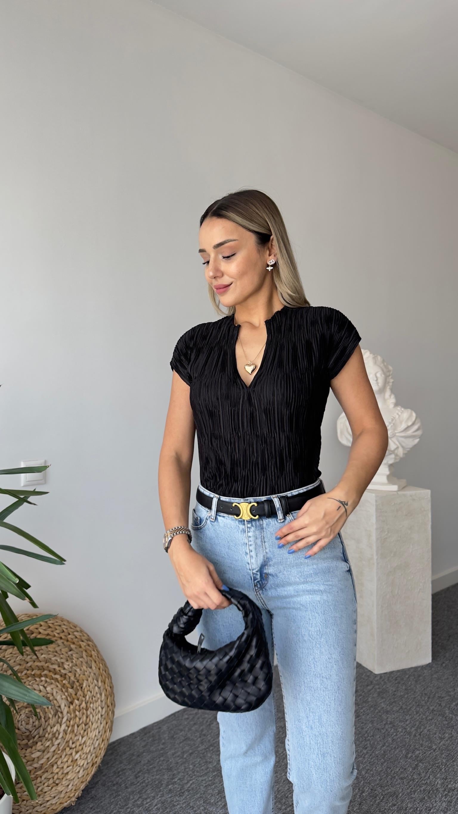 Siyah Krinkıl Tshirt