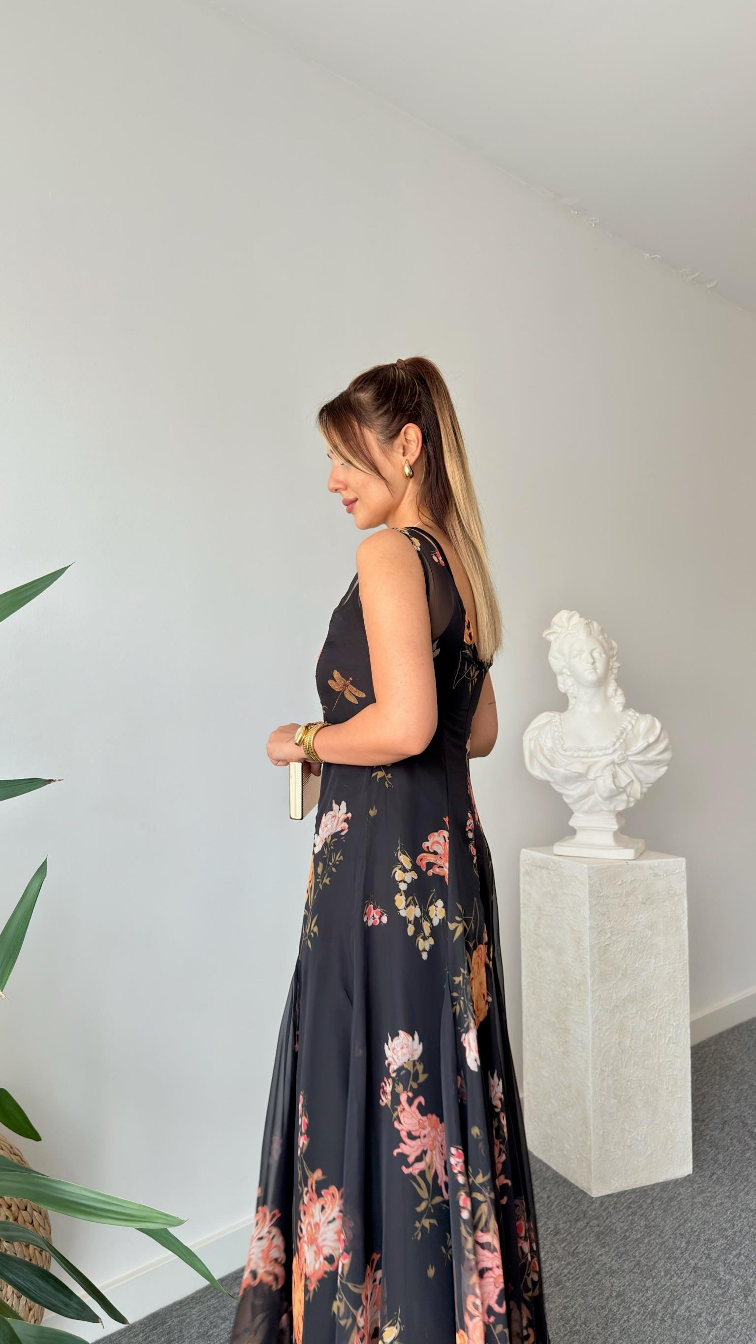 Völke Zra Model Maxi Şifon Elbise 