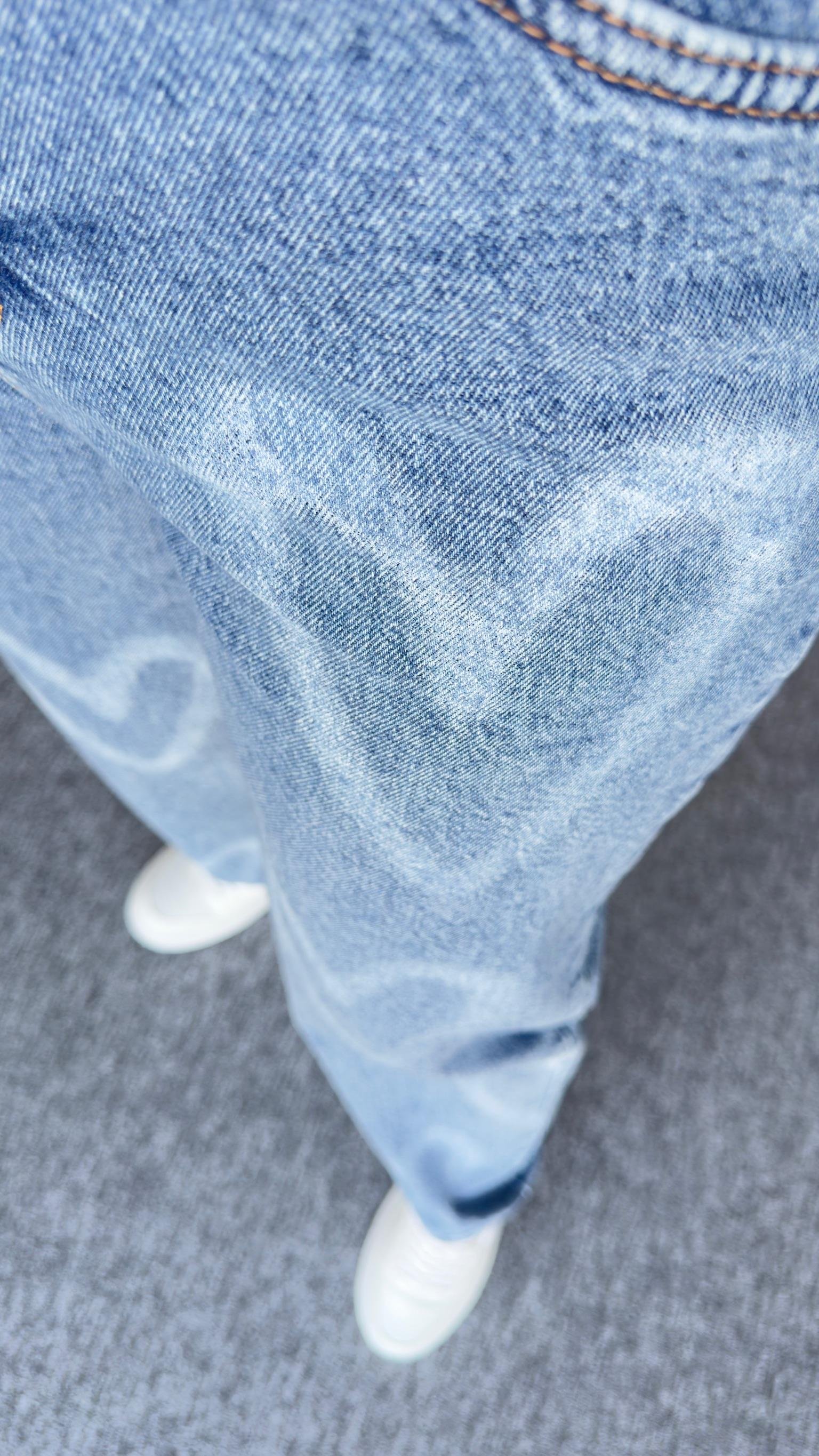 Kalp Desenli Yüksek Bel Jean