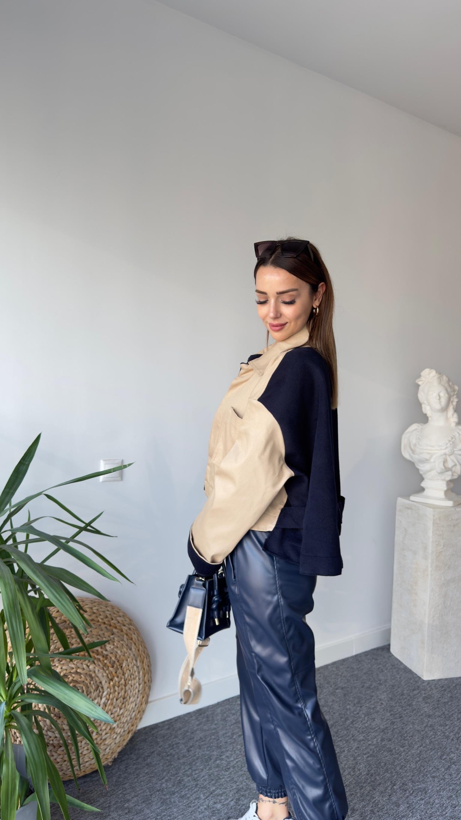 Ony Zra Model Sırt Kaşe Kumaş Ceket