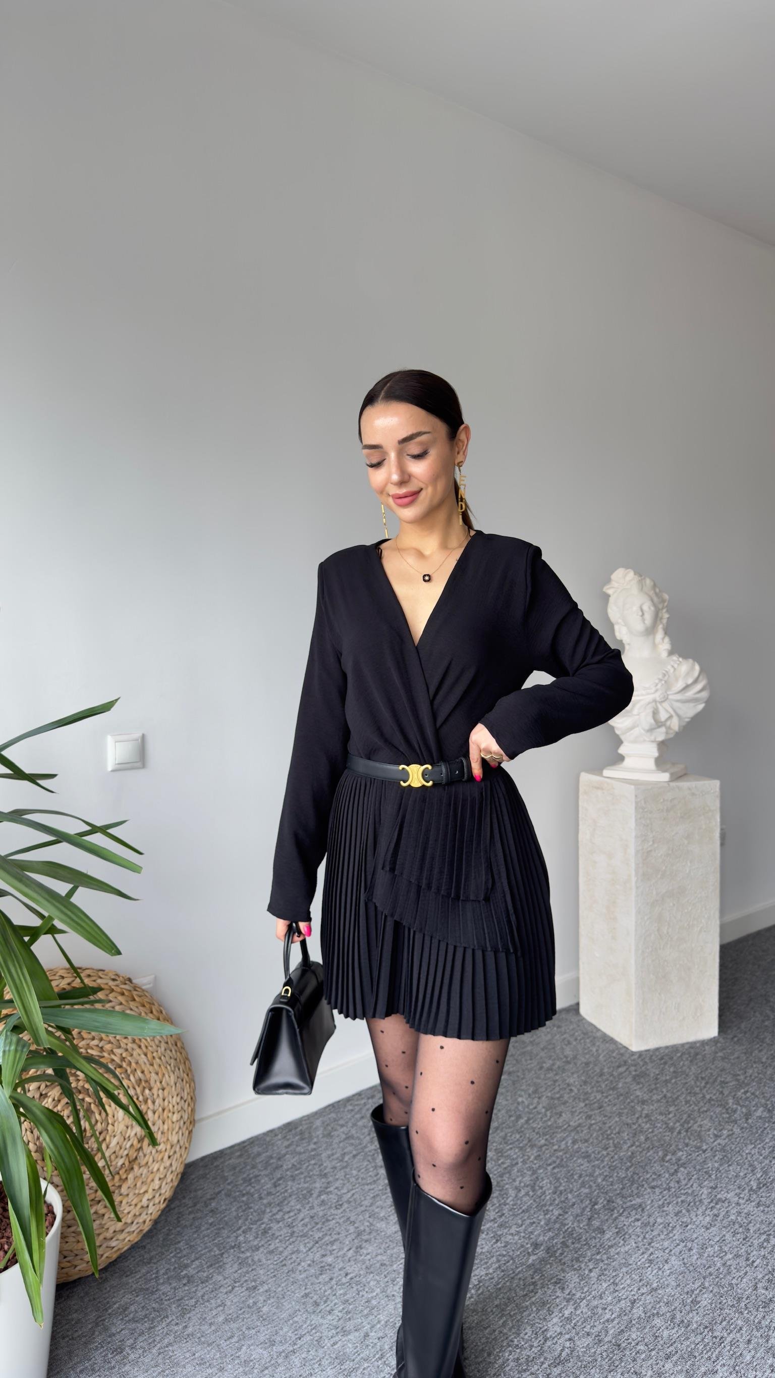 Ruben Piliseli Siyah Şort Tulum