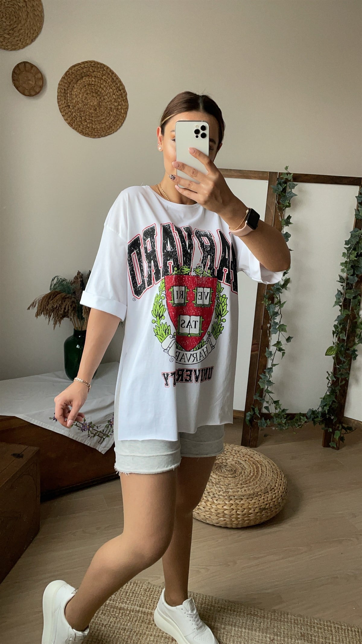Beyaz Harvard Tshirt