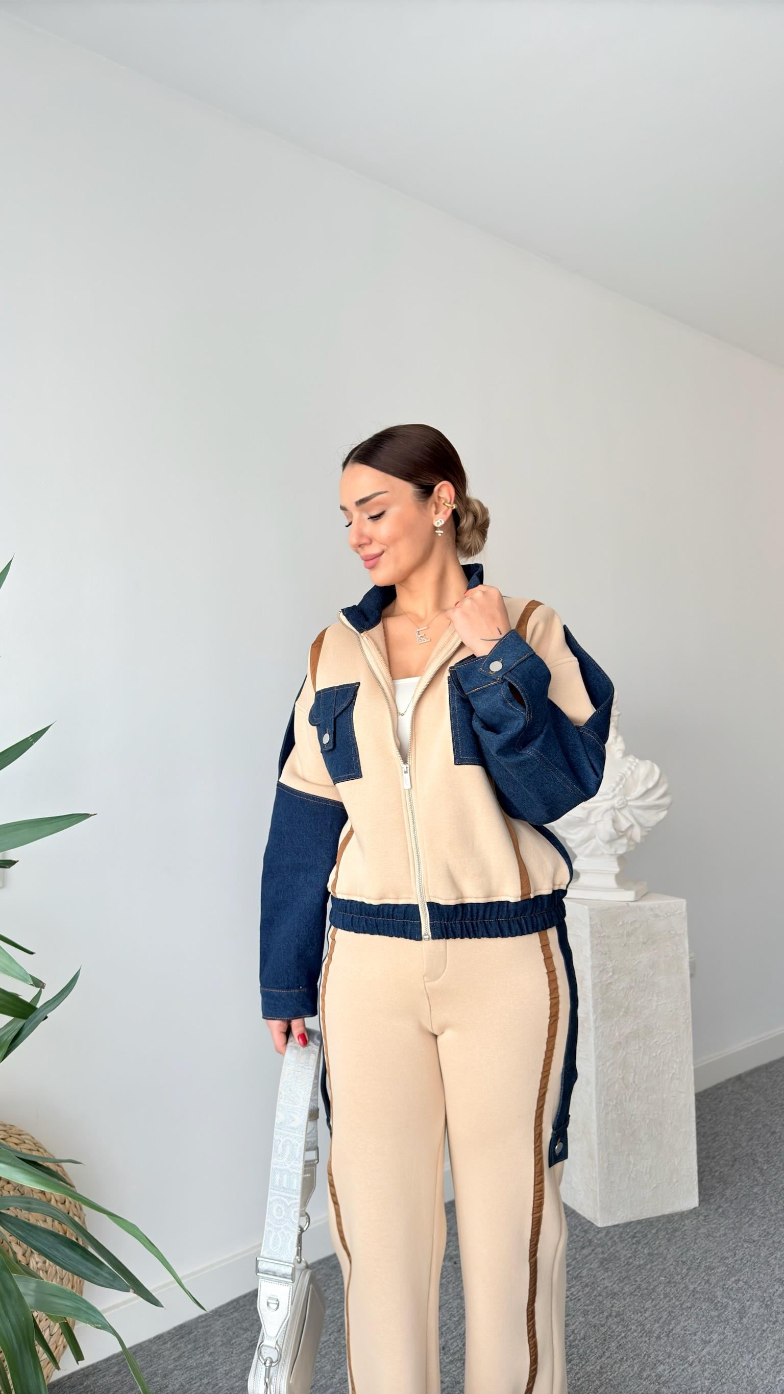 Camel Tero Kot Garnili Eşofman Takımı