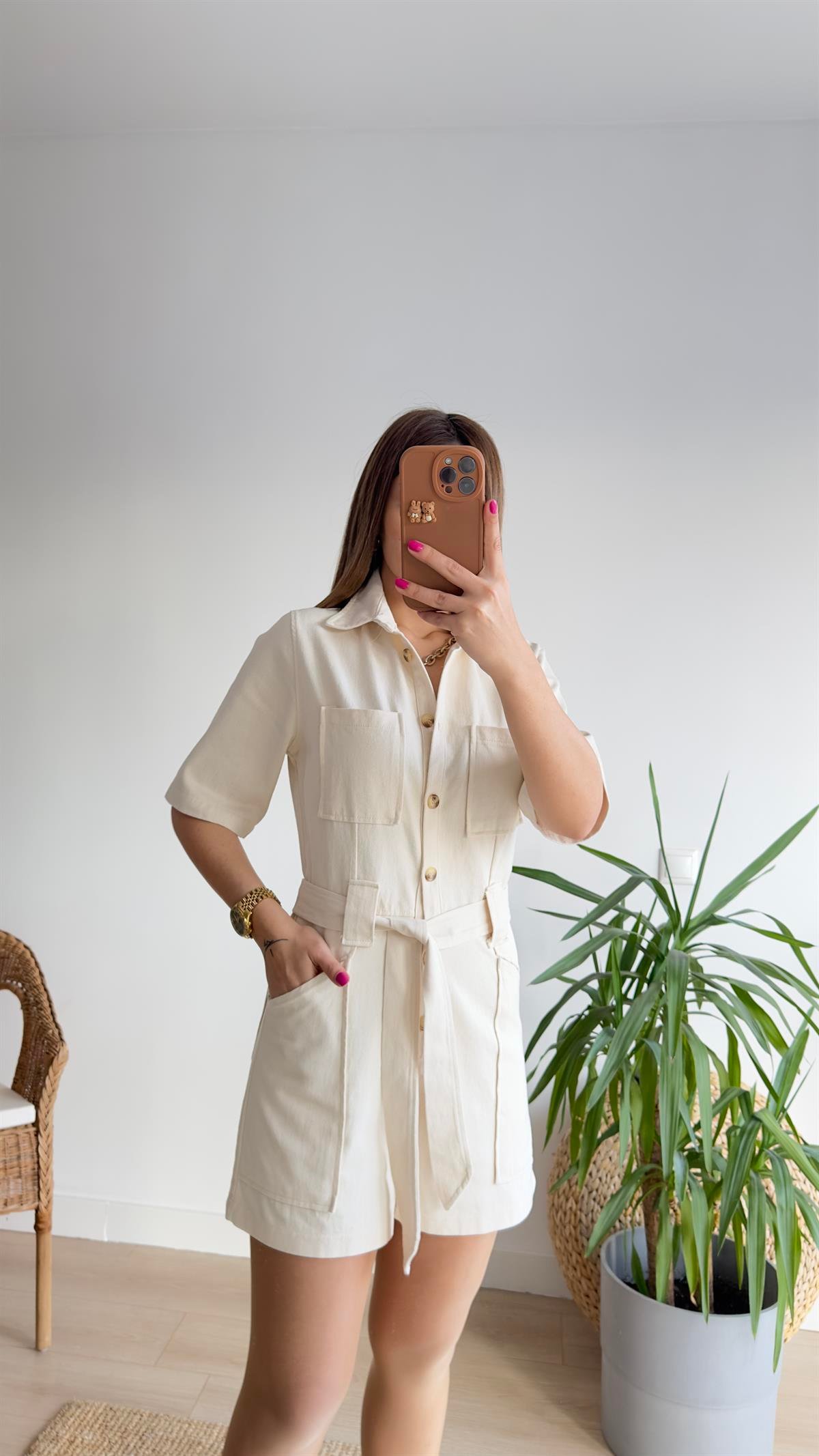 Arca Zra Model Kemerli Şort Tulum