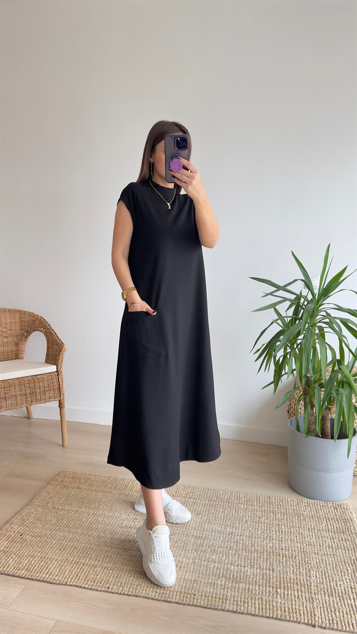 Orj Marka Lüx Kalite Basic Elbise 