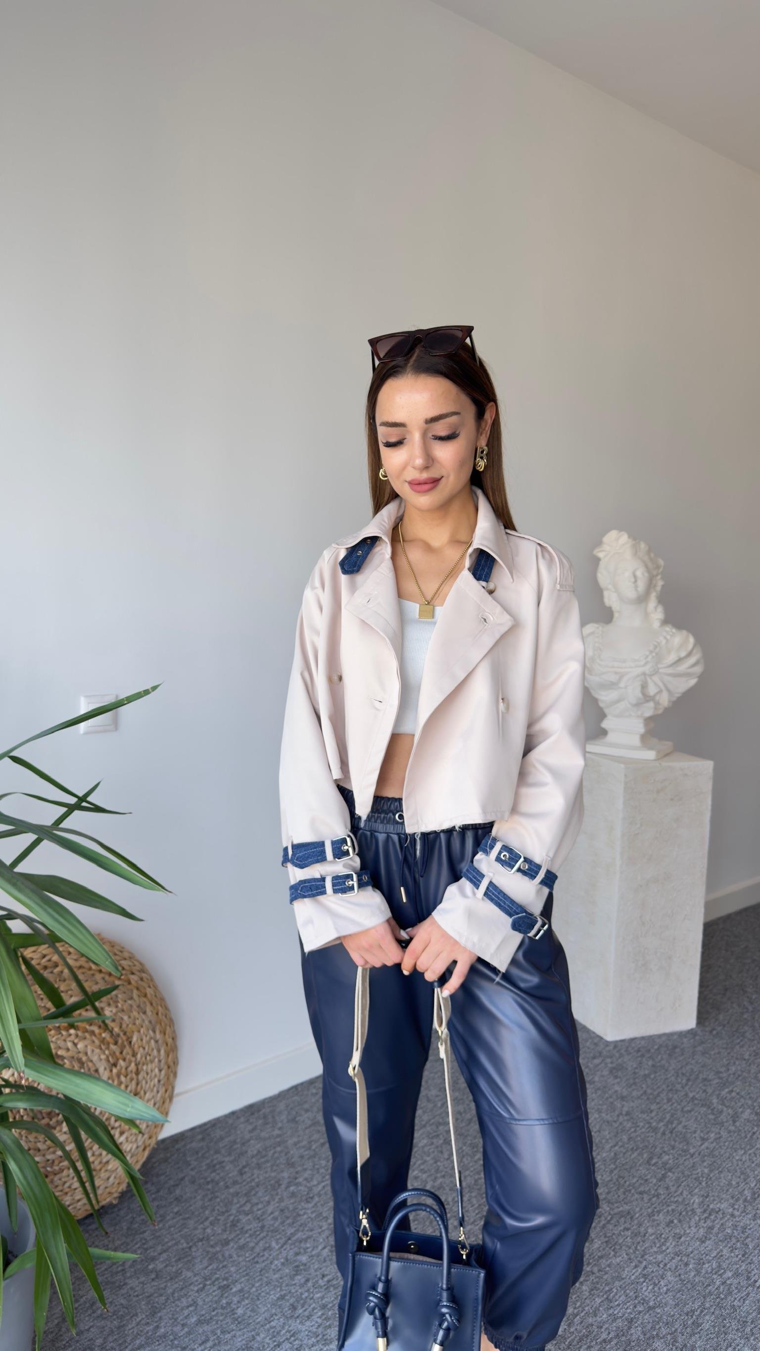 Bel Lastikli Tw Model Laci Deri Pantolon