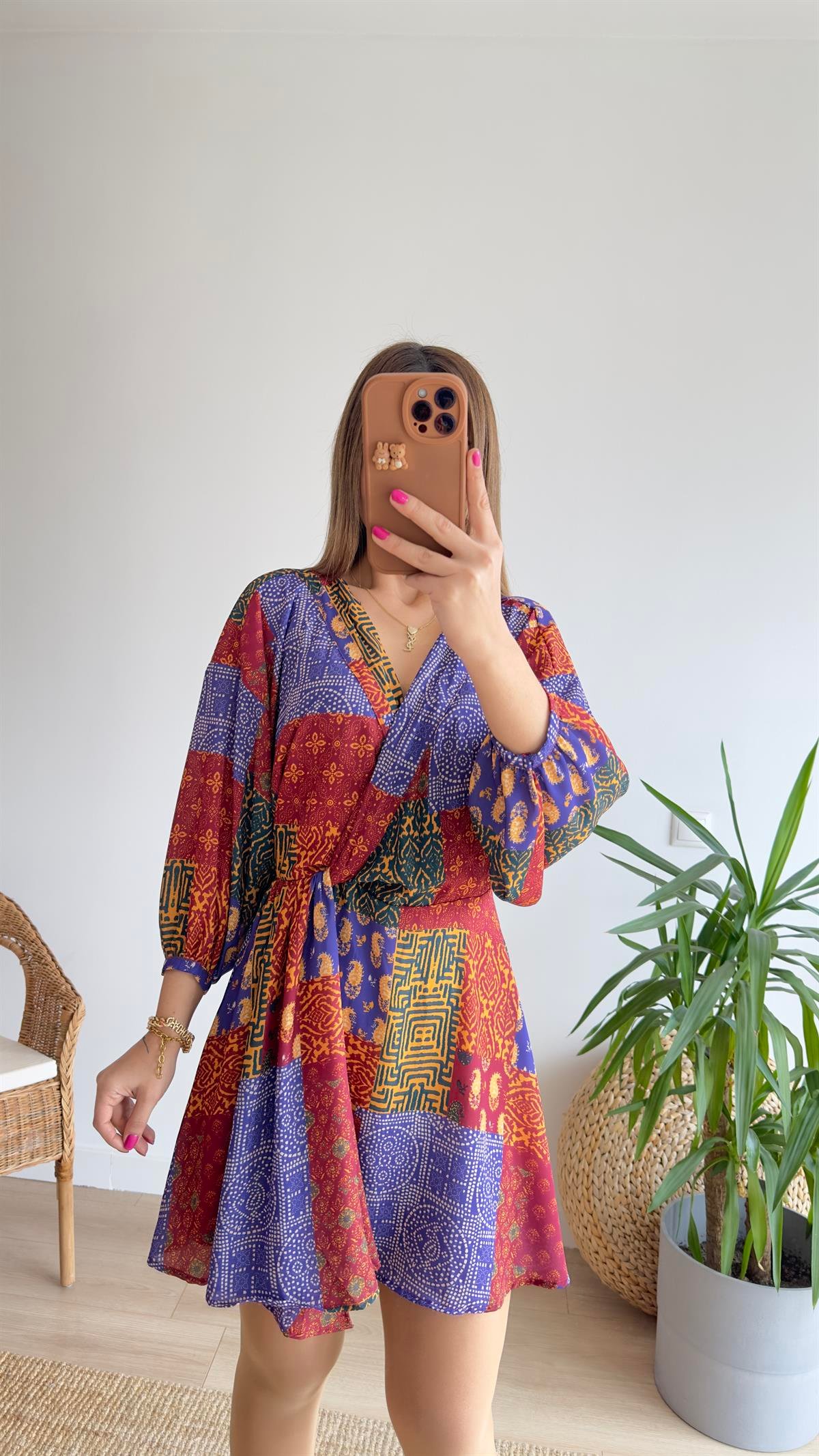 Luce Zra Model Etnik Desen Elbise 