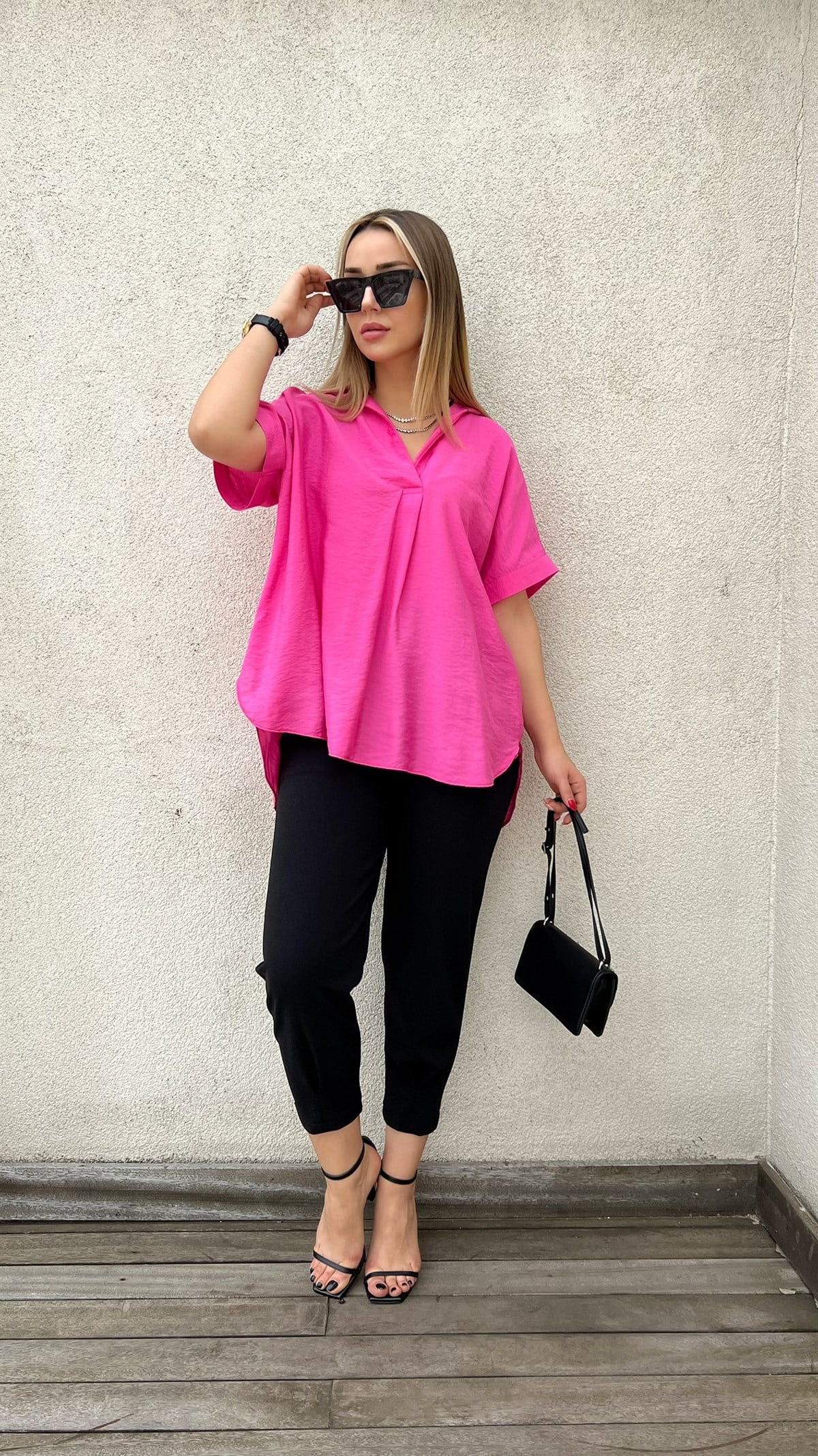 İpekyol Model Fuşya Basic Bluz