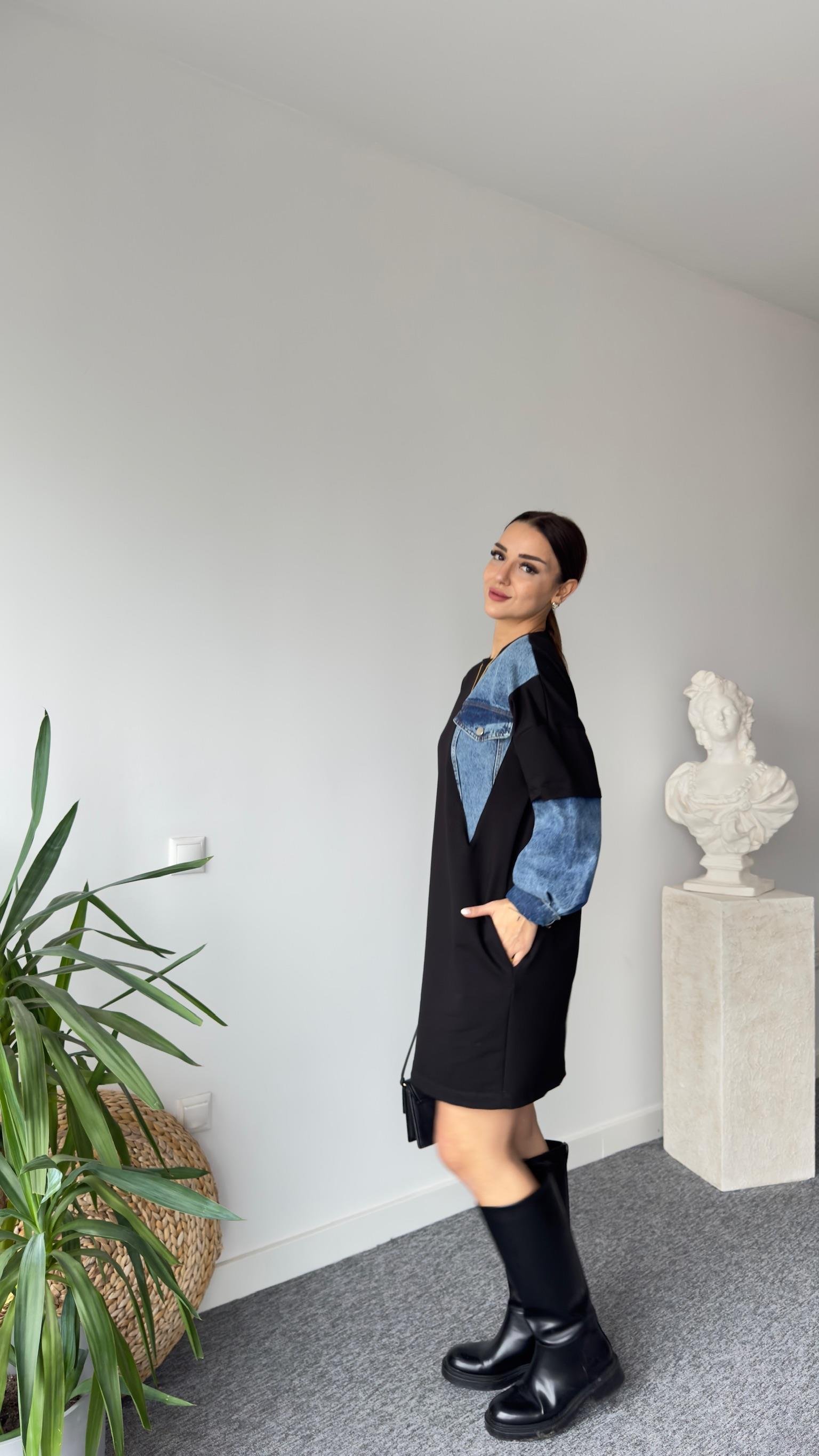 Brodi Kot Detaylı Cepli Sweat Elbise